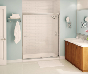 Laurel Mountain Loudon Low Threshold White 3-Piece 60-in x 32-in x 77-in Base/Wall Alcove Shower Kit with Integrated Seat (Right Drain) Drain Included