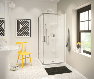 Elevate Frameless 60x72-inch Top-Roller Curved Sliding Shower Door