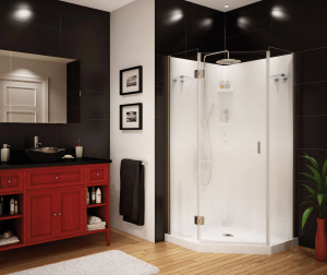 MAAX Scarlet Ensemble de douche carré de coin 36x 36x 75 po, porte