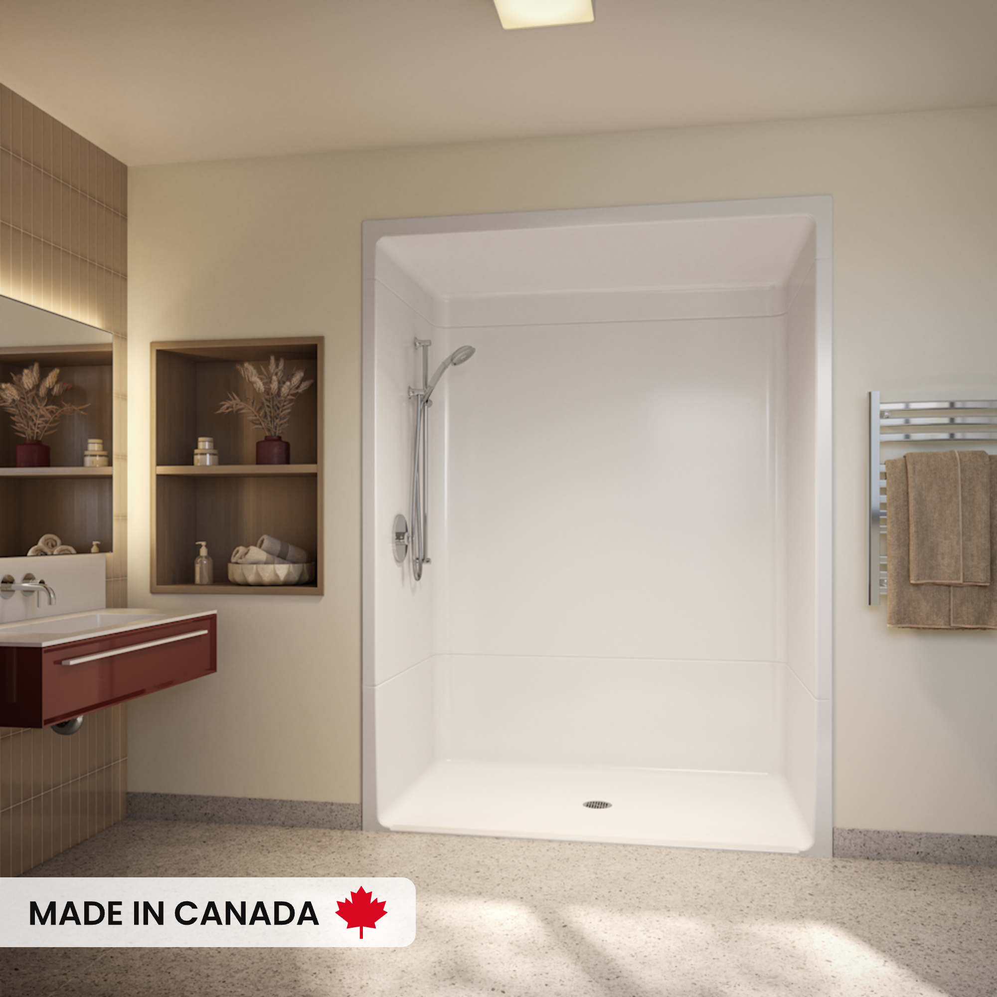 MAAX-OUTLOOK-SHOWER-BFS6036A-1PC-WHT-DECO