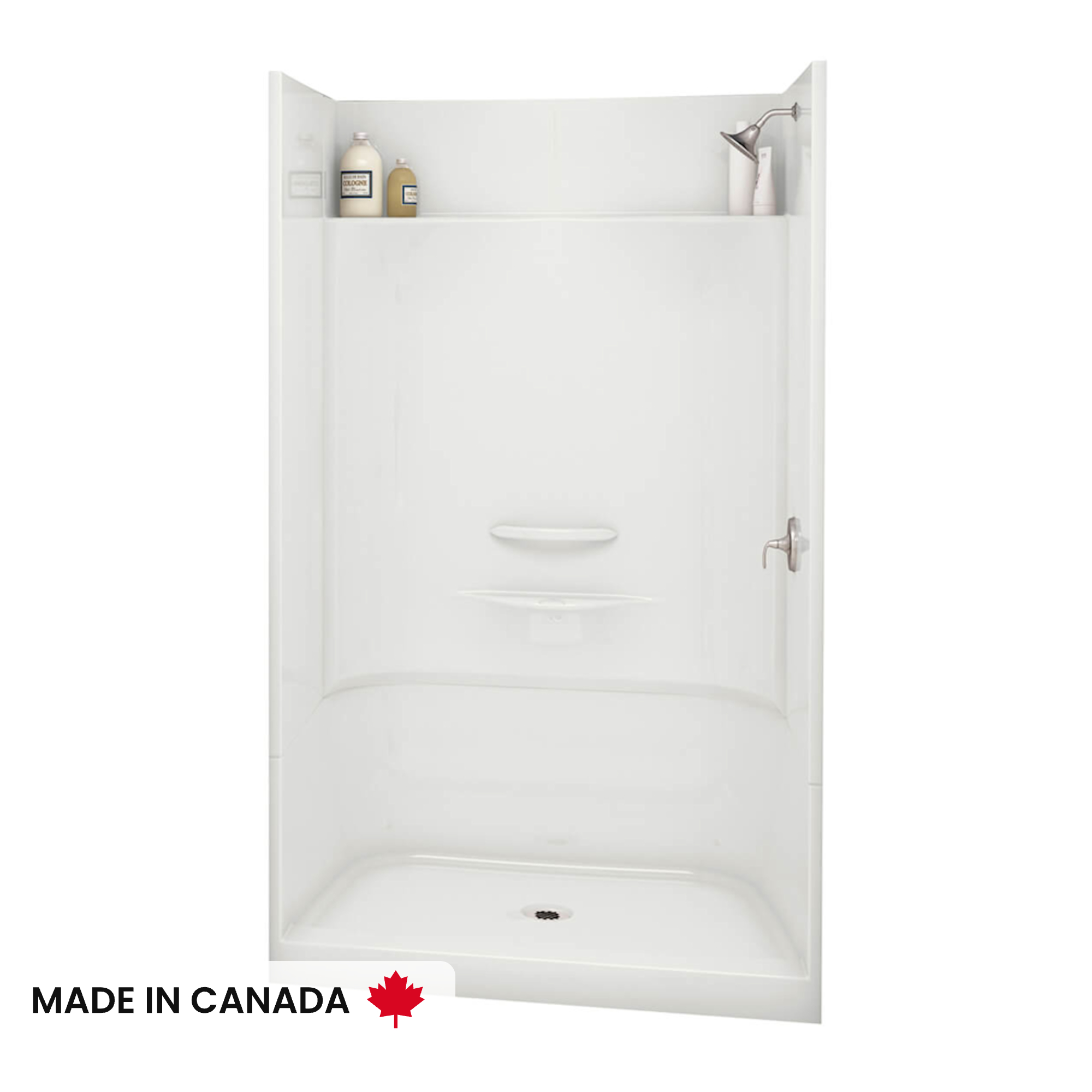 Essence SH-4834 AcrylX Alcove Center Drain Four-Piece Shower in