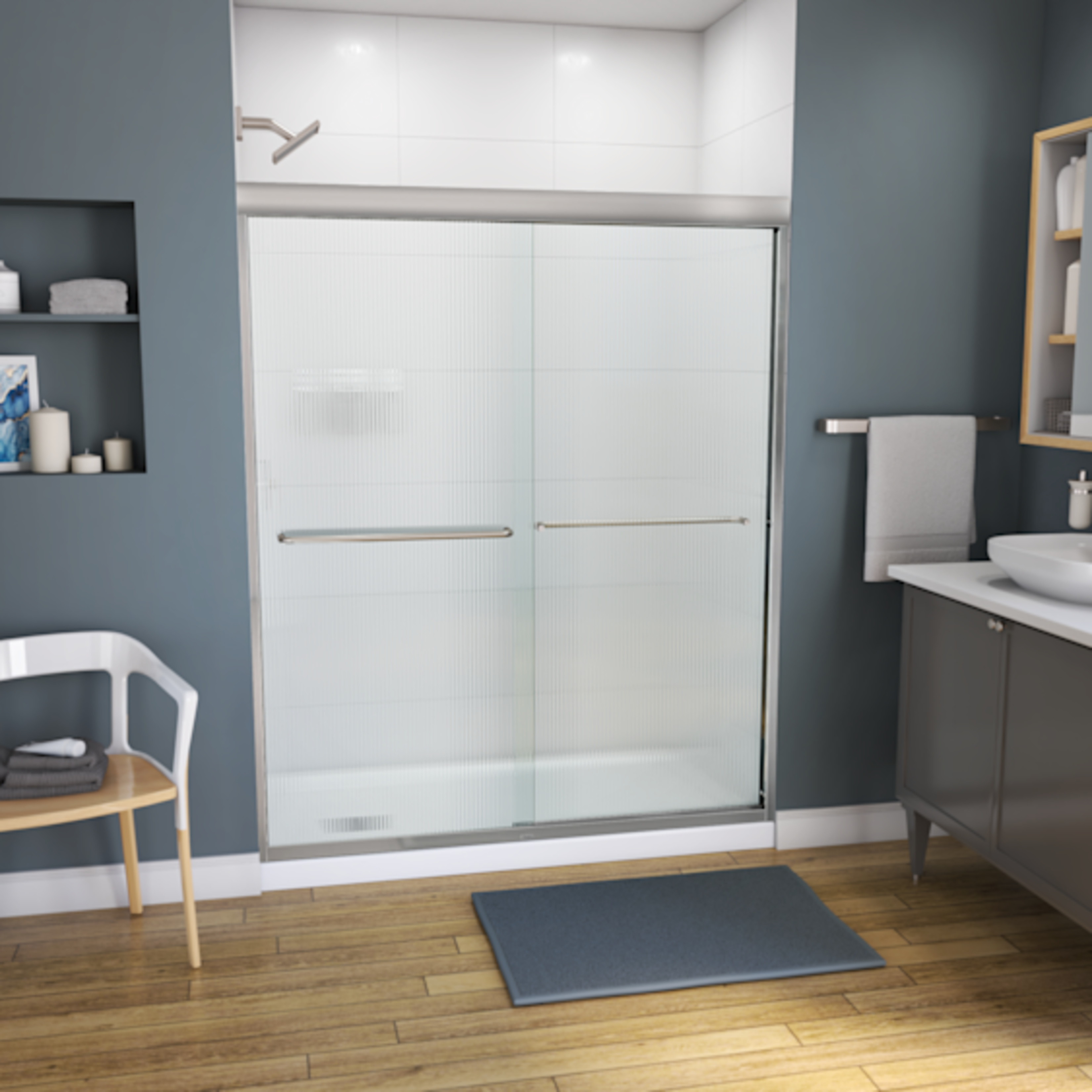 MAAX-KAMELEON-59W-SHOWER-DOOR-RS739-FLUTED-BN