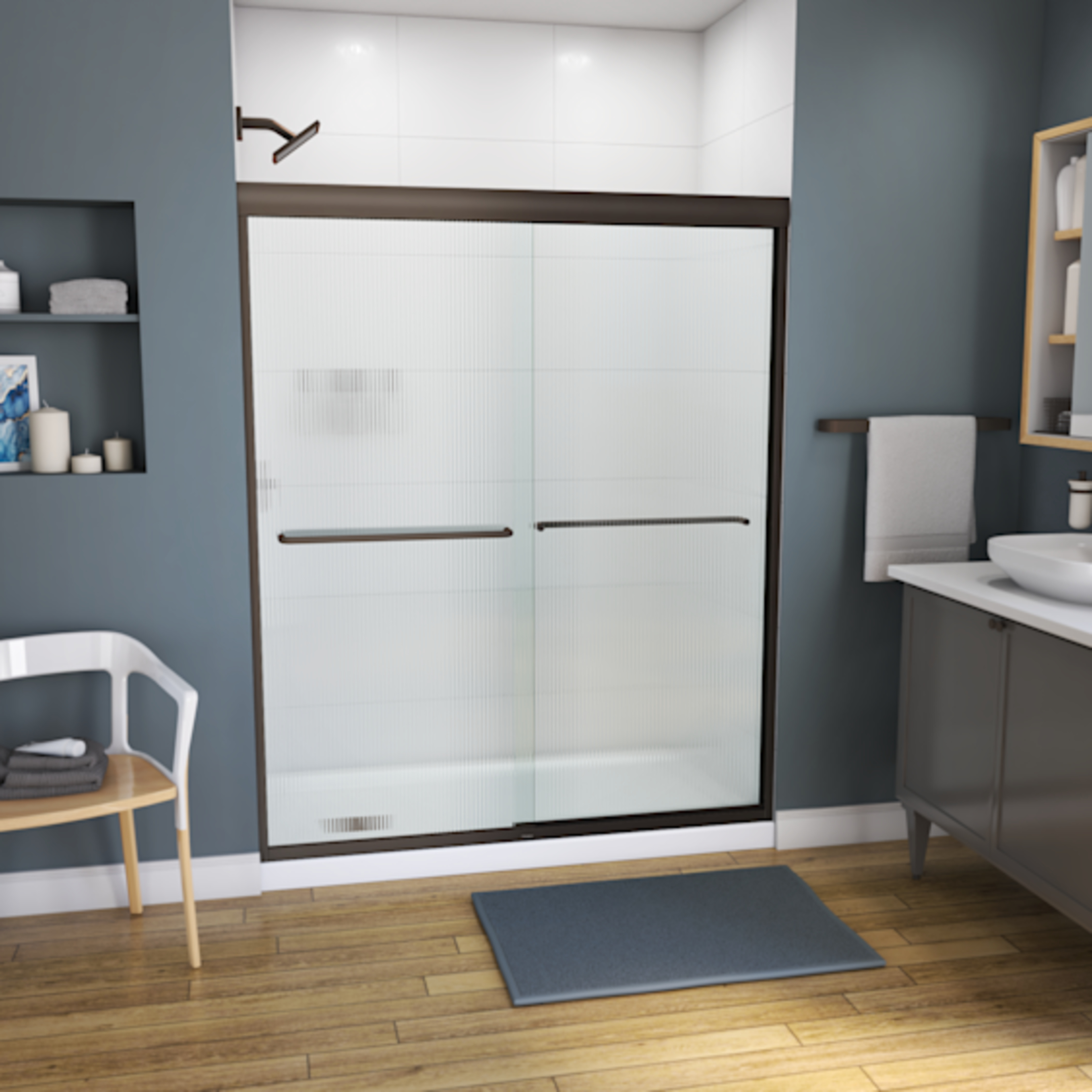 MAAX-KAMELEON-59W-SHOWER-DOOR-RS739-FLUTED-DB