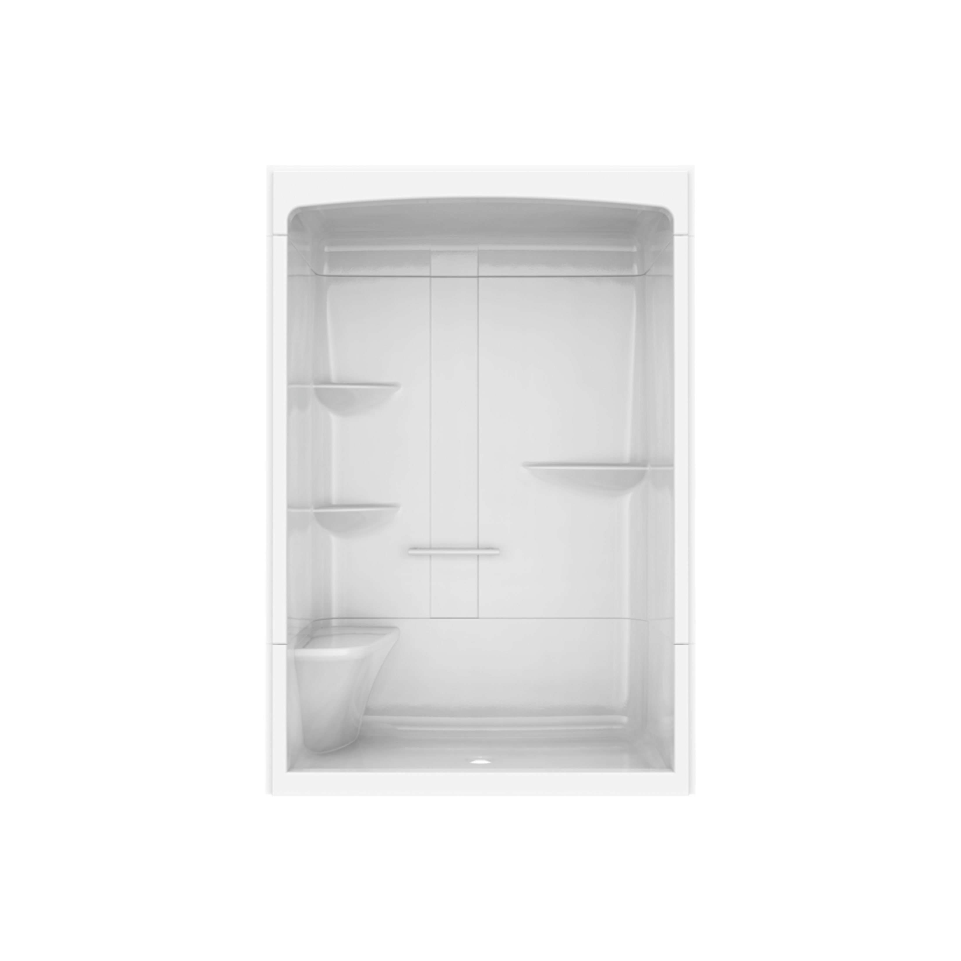 すあま Camelia SHR-6034 Acrylic Alcove Center Drain Left Molded Seat