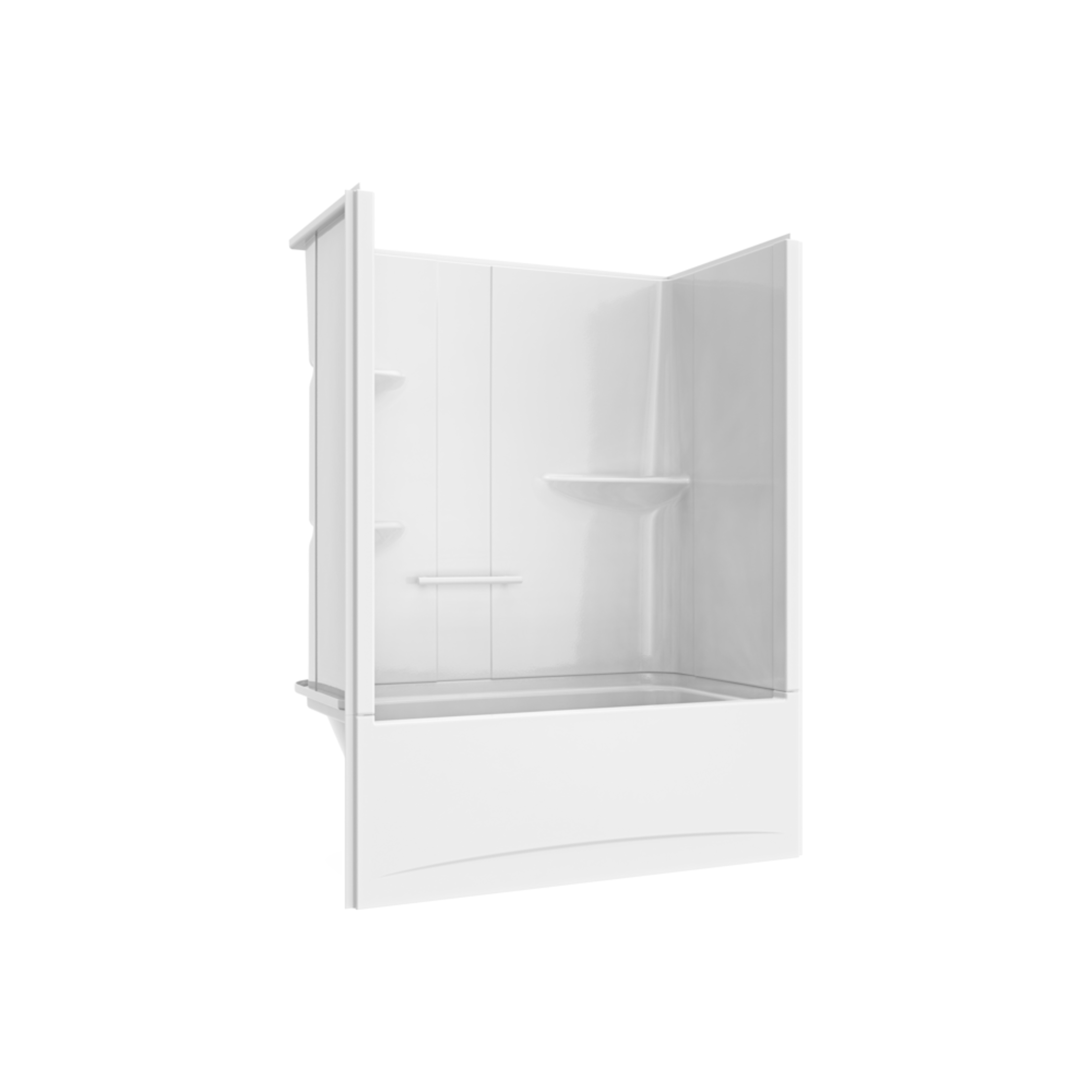 Allia TS-6032 Acrylic Alcove Right-Hand Drain Two-Piece Tub Shower