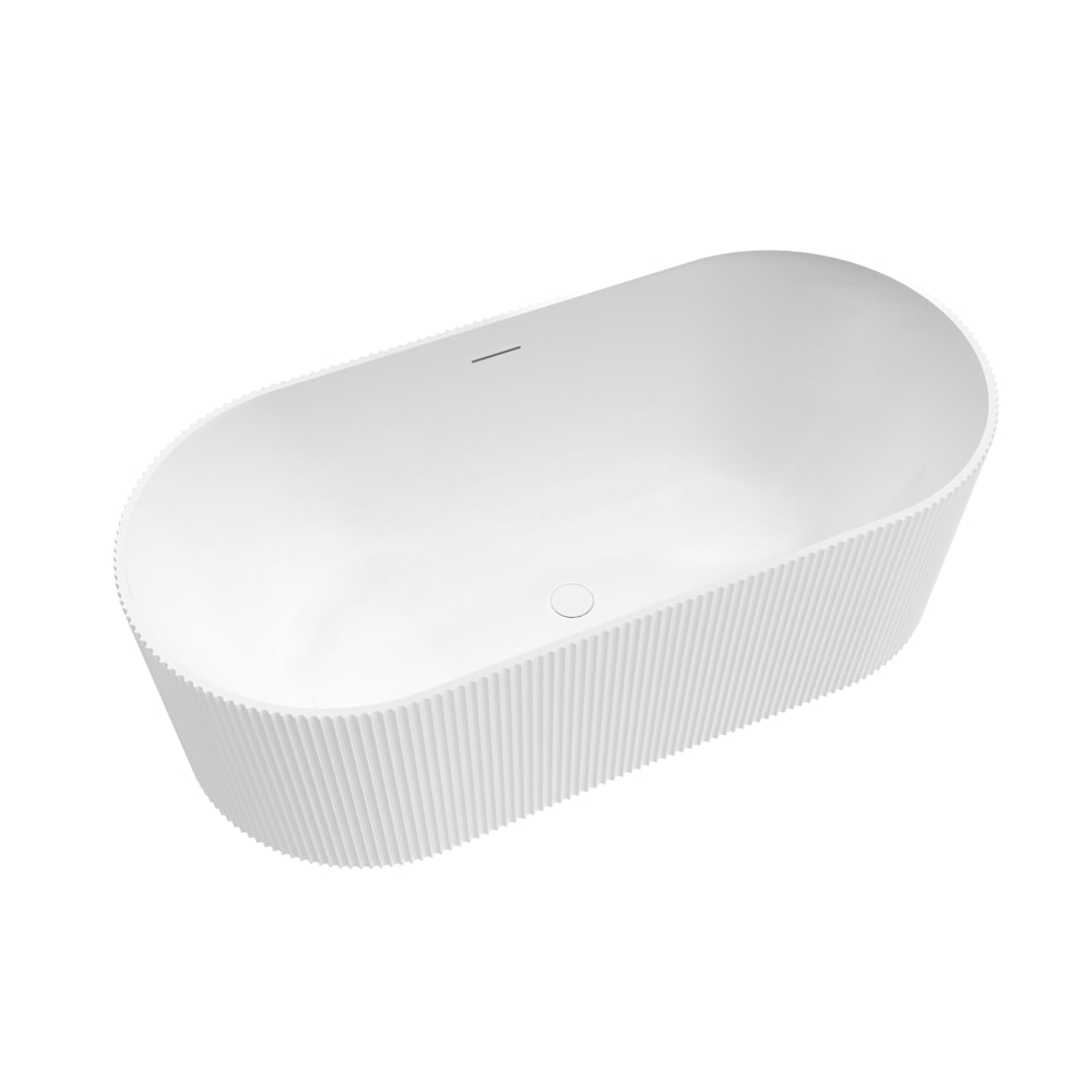 Tori Matte 6732 Acrylic Freestanding Center Drain Bathtub in Matte