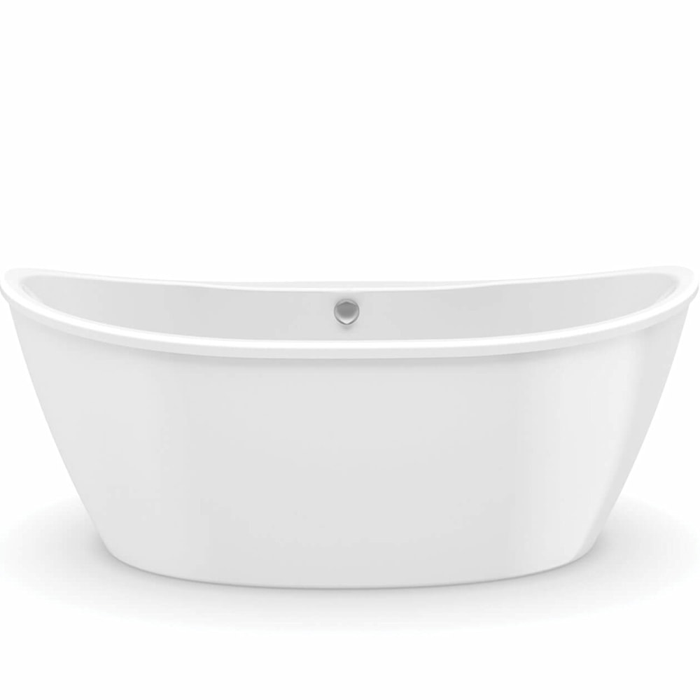 Delsia 6636 AcrylX Freestanding Center Drain Bathtub in White with