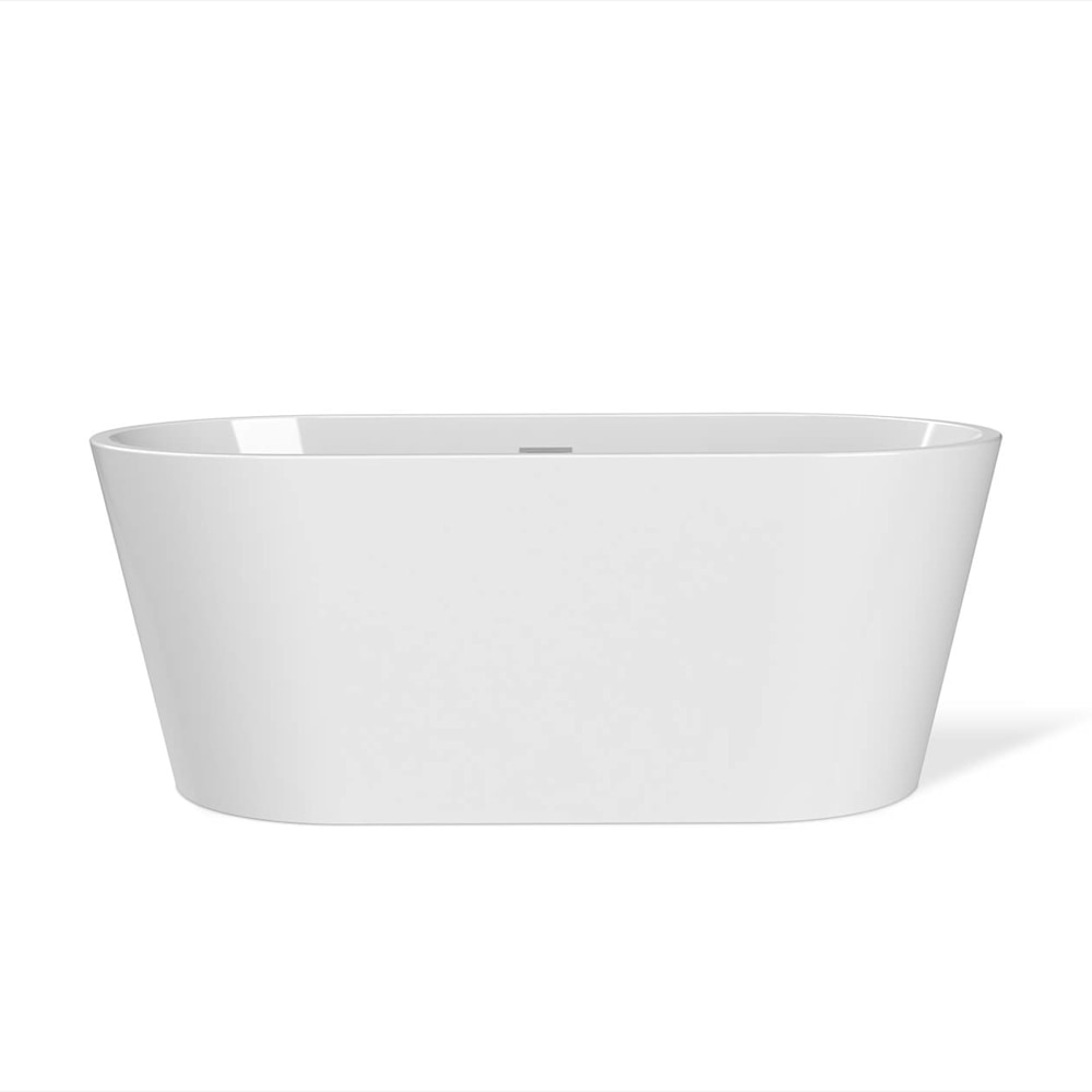 Louie 5829 Acrylic Freestanding Center Drain Bathtub in White with