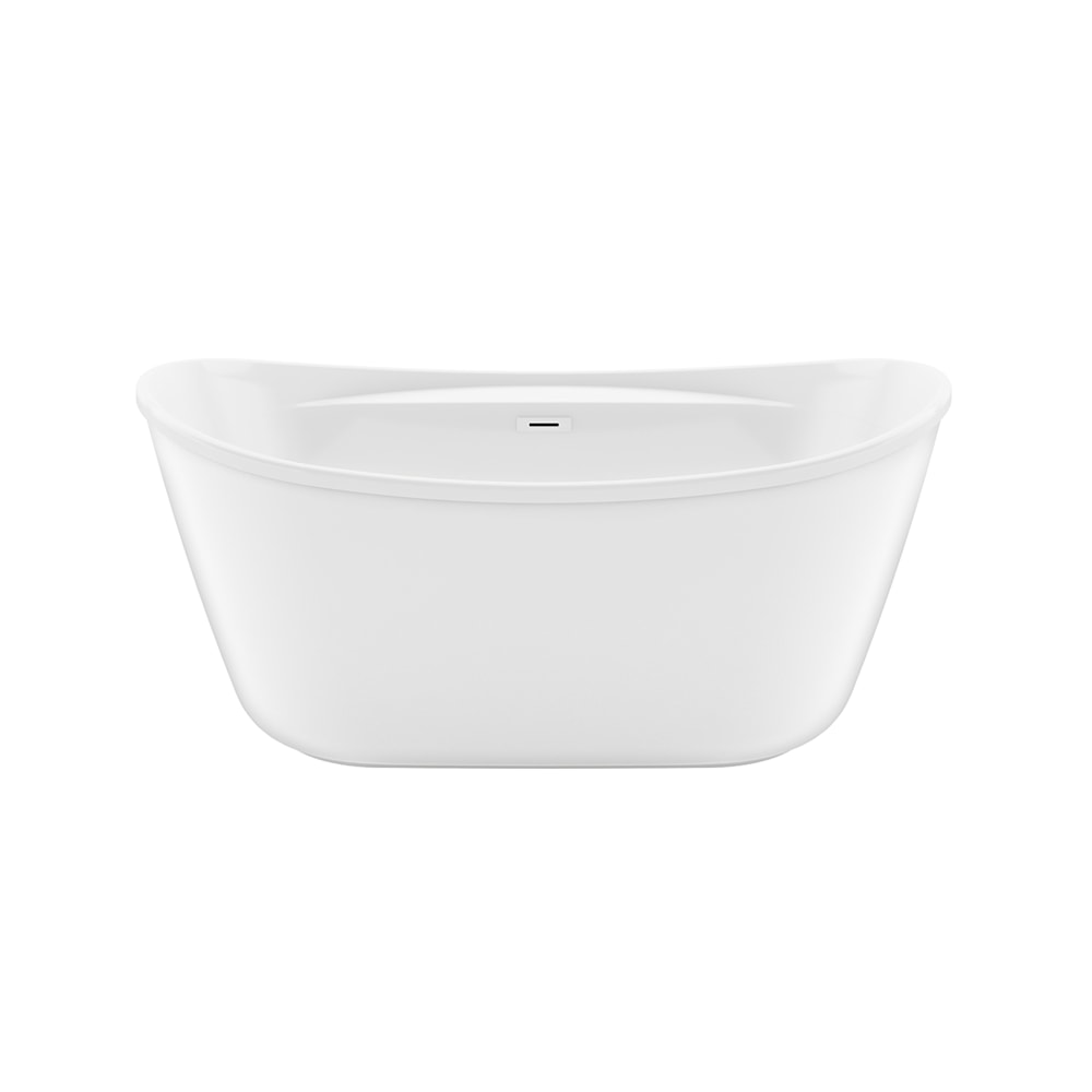 Suna 58 x 32 AcrylX Freestanding Center Drain Bathtub in White