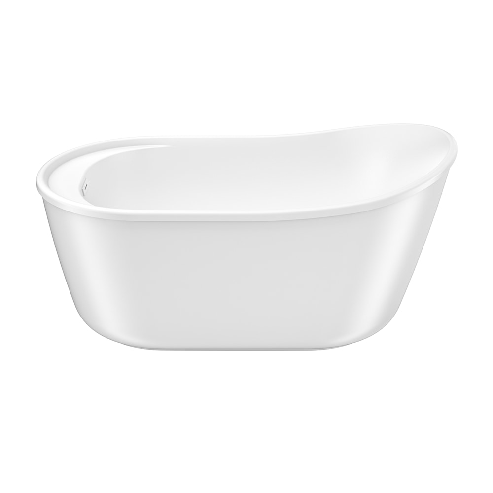 Davis 58 x 32 AcrylX Freestanding End Drain Bathtub in White with