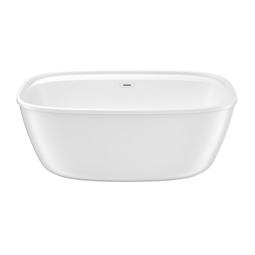Fontana 58 x 32 AcrylX Freestanding Center Drain Bathtub in White