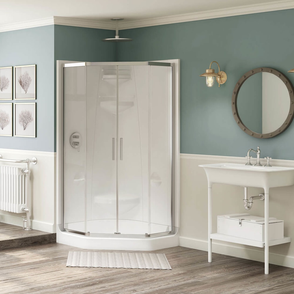 Radia Neo-angle 38 x 38 x 71 ½ in. 6mm Sliding Shower Door for