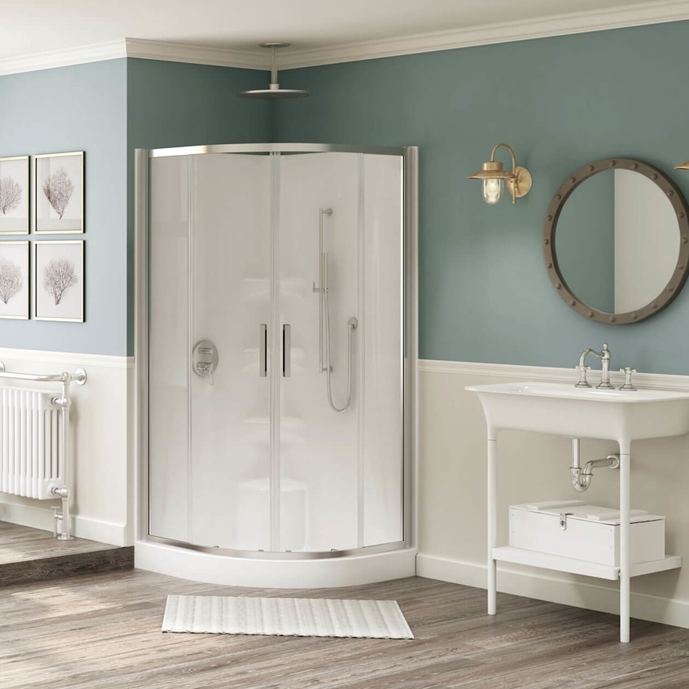 *czcz*  Radia Neo-round 40 x 40 x 71 ½ in. 6mm Sliding Shower Door for
