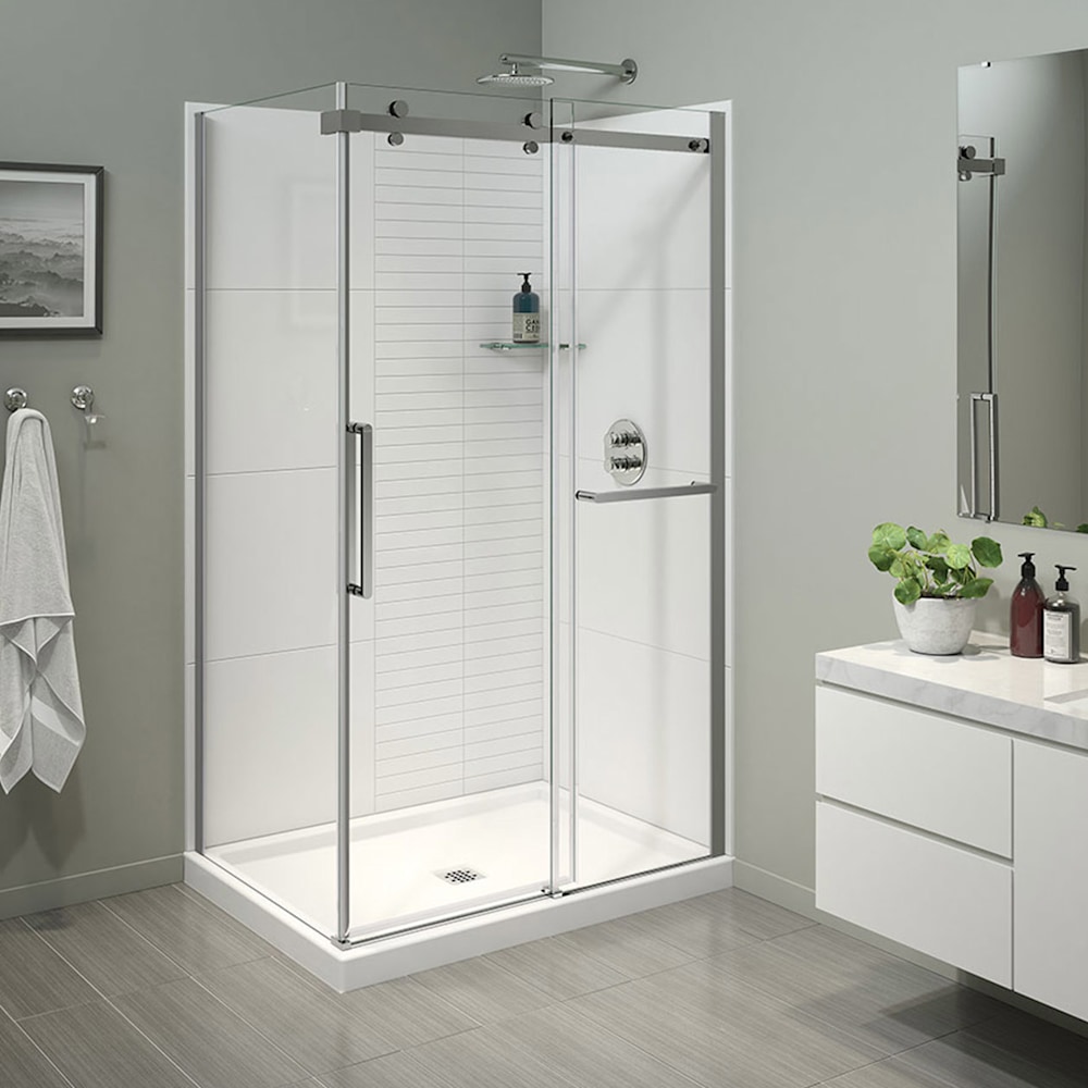 Halo Pro 44 ½-47 x 78 ¾ in. 8 mm Sliding Shower Door with Towel