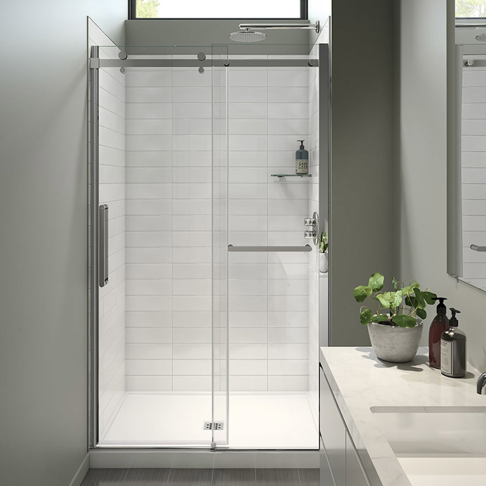 Halo Pro 44 ½-47 x 78 ¾ in. 8 mm Sliding Shower Door with Towel