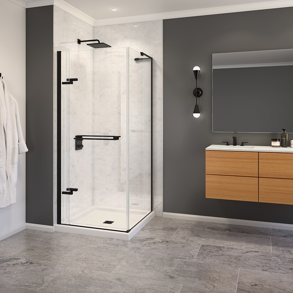 Capella 78 32 ½-35 ½ x 78 in. 8 mm Pivot Shower Door for Alcove