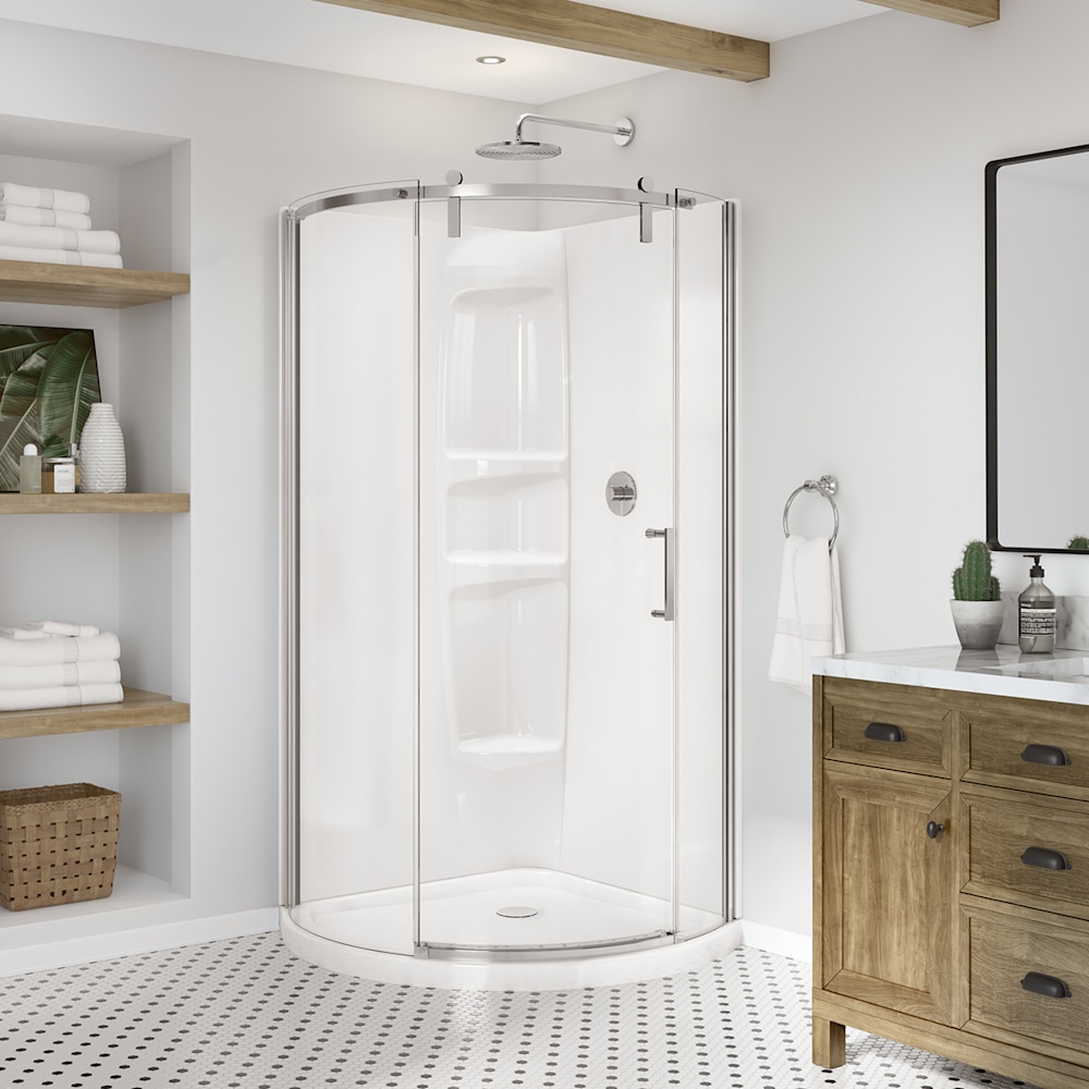 Round Base 36 3 in. 36 x 36 Acrylic Corner Left or Right Shower