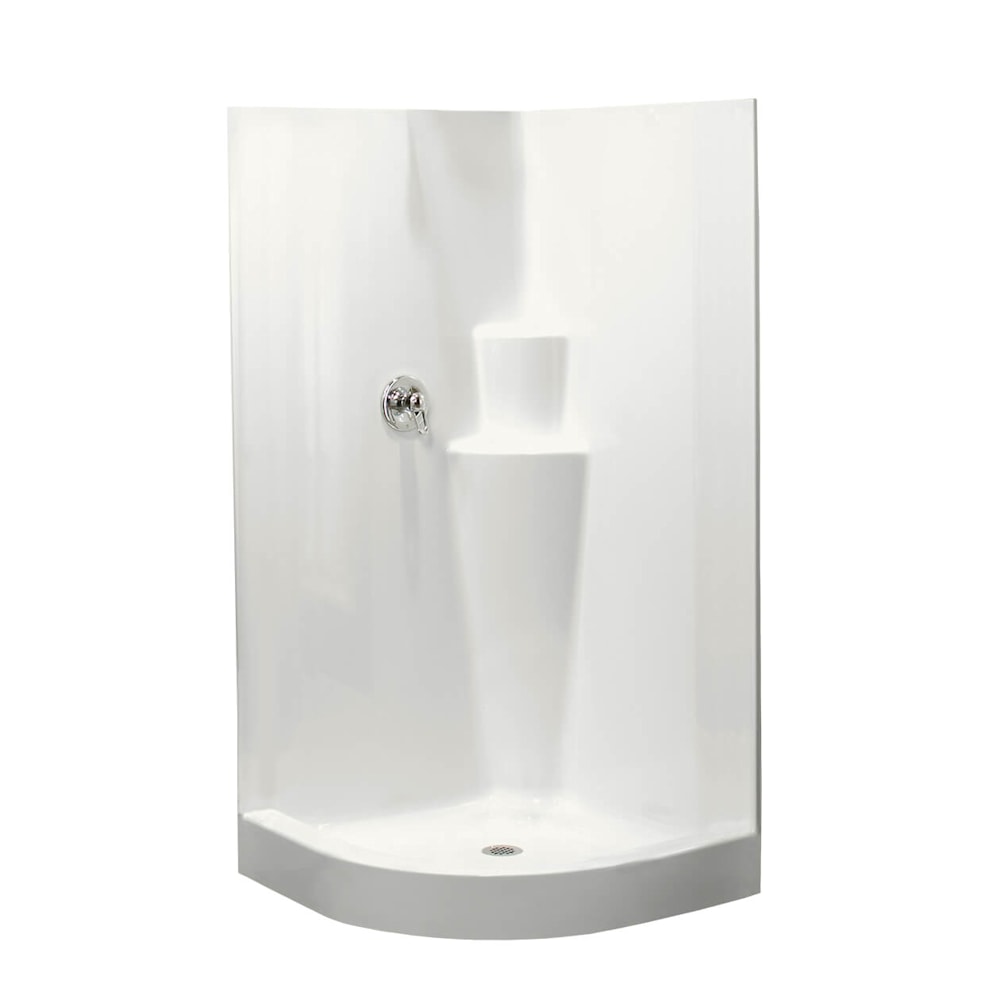 Galaxie II 37 x 37 AcrylX Corner Center Drain One-Piece Shower in