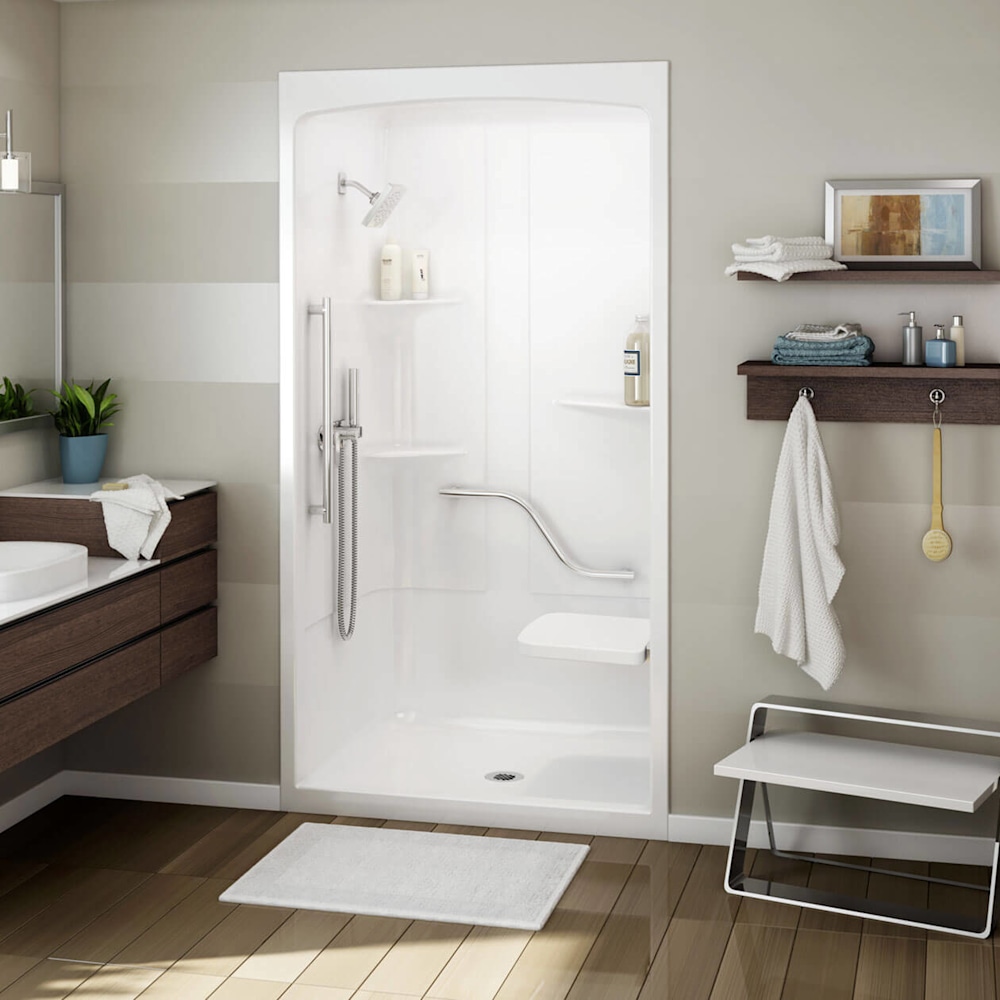 Allia SHR-4834 Acrylic Alcove Center Drain No Seat One-Piece