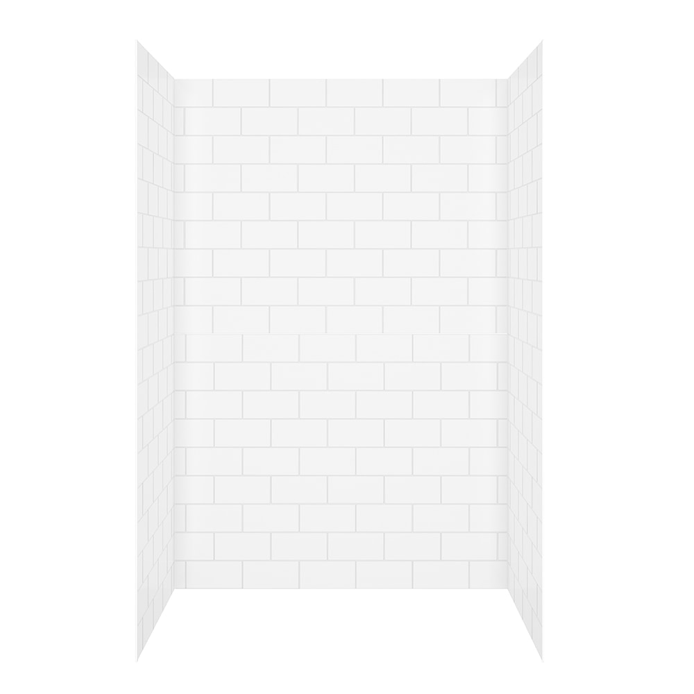 Versaline 48 in. Alcove Wall Kit - Subway in White | Wall, Maax