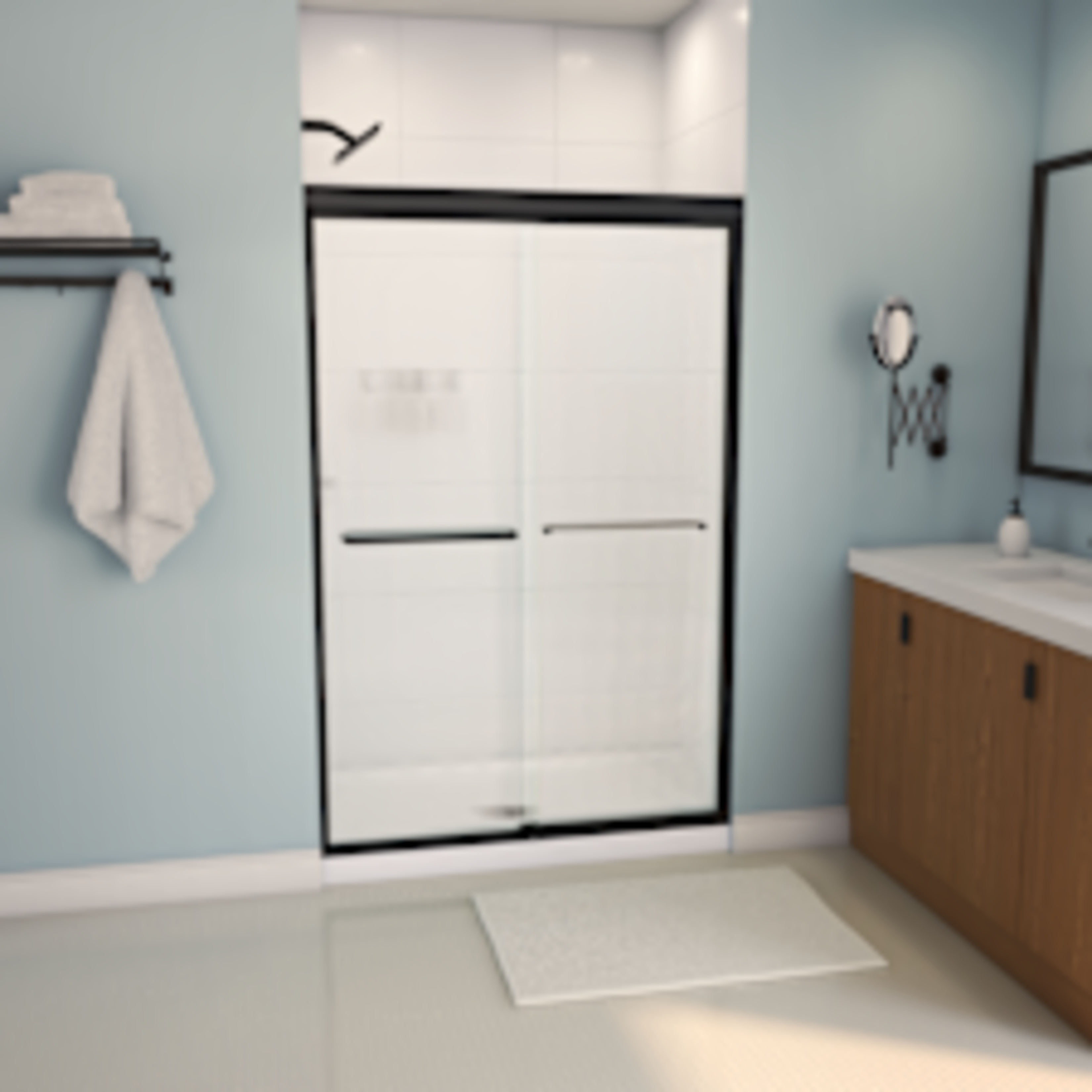 MAAX-AURA-47W-SHOWER-DOOR-RS738-FLUTED-MB