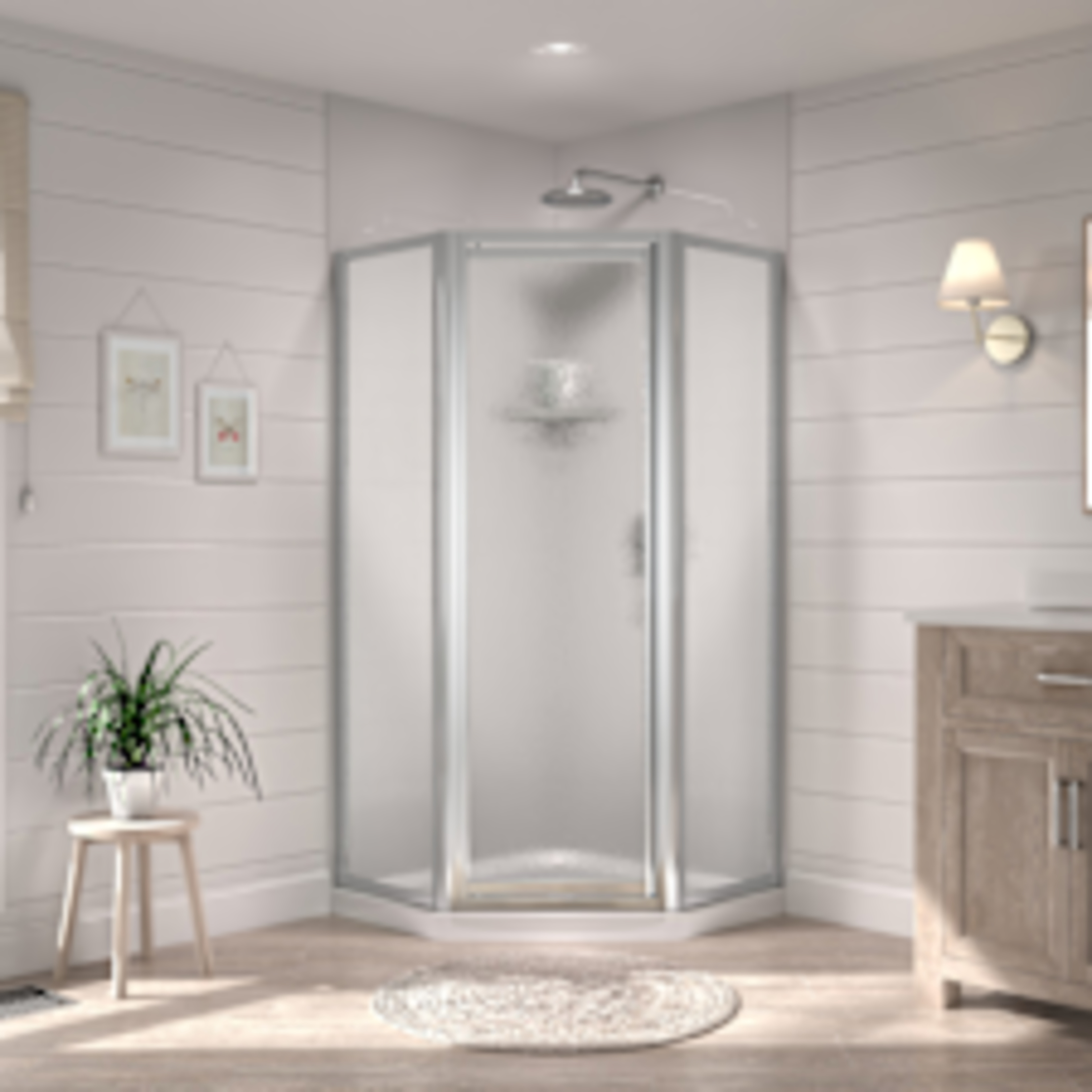 Silhouette Neo-angle 36 x 36 x 70 in. Pivot Shower Door for Corner