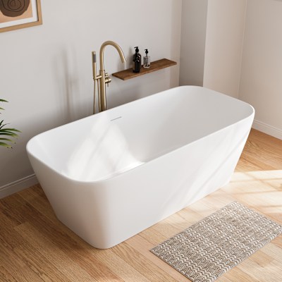 Renata 67 x 32 Acrylic Freestanding Center Drain Bathtub in Matte