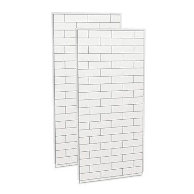 Utile 3636 Composite Direct-to-Stud Two-Piece Corner Shower Wall