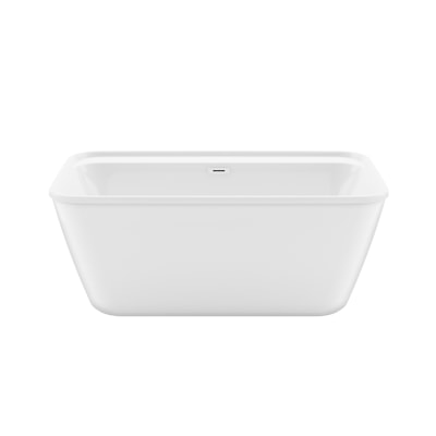 琥珀② Pocono 58 x 32 AcrylX Freestanding Center Drain Bathtub in White