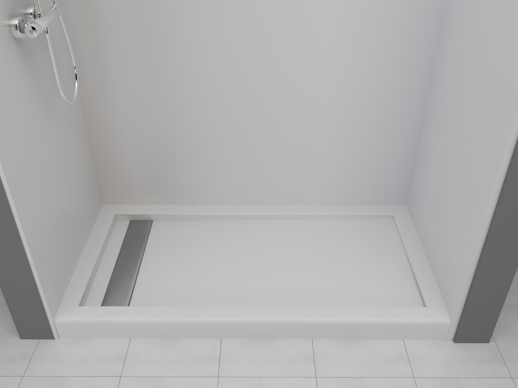 Cast Marble Shower Base - 60x30 TD 8in