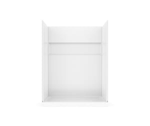 NexTile Alcove Shower Kit 32 in. L x 60 in. W x 78 in. H with ShowerCast base Right Hand in White