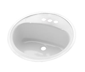 Daisy 18 x 18 Porcelain Enamel Flat Rim Sink
