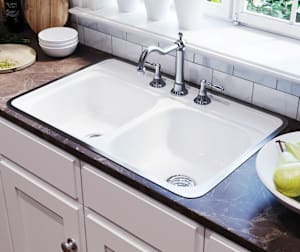 Garnet 21 x 32 Porcelain Enamel Flatrim Sink