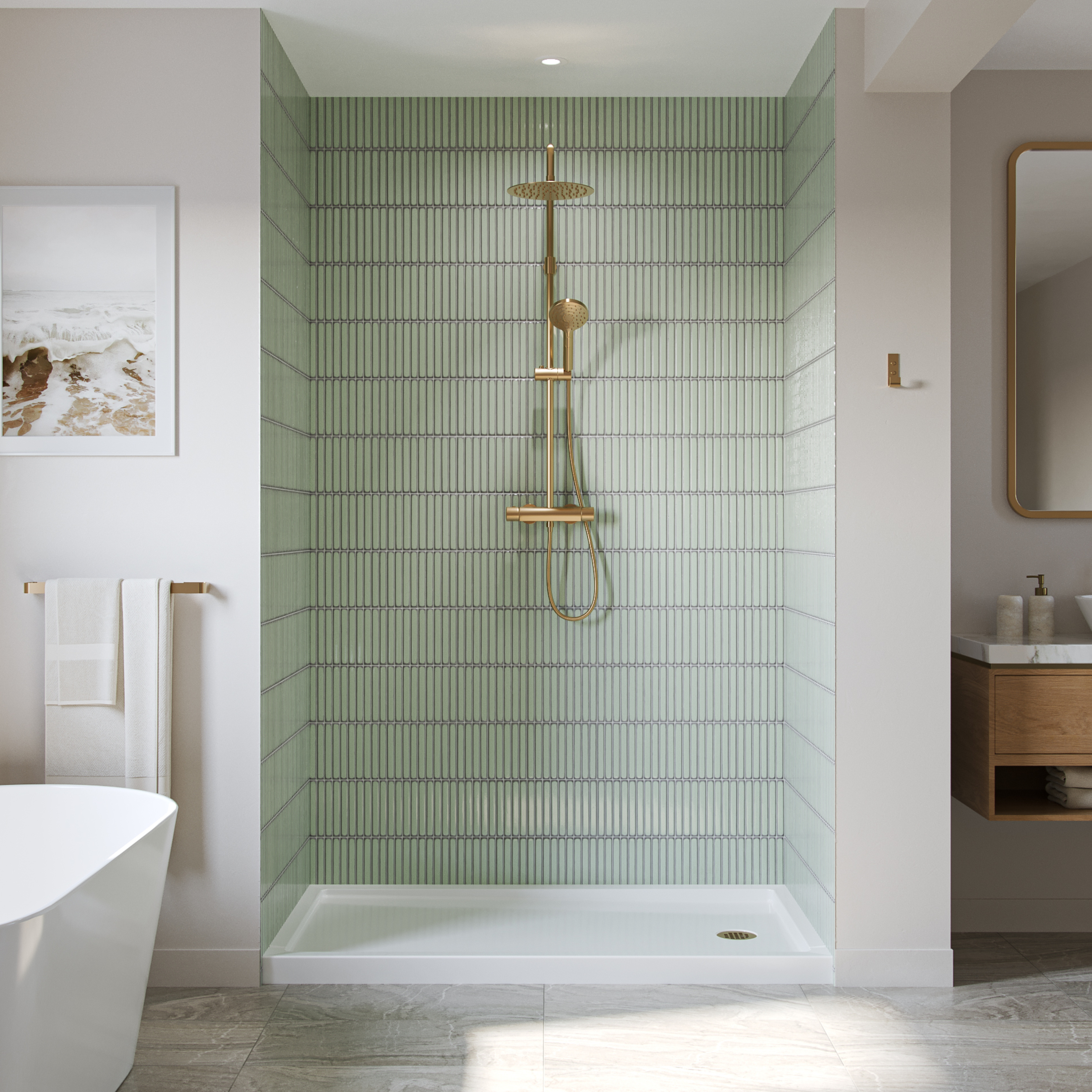 AQUATIC-SB6034PL-PROLINE-SHOWER-BASE-DECOR