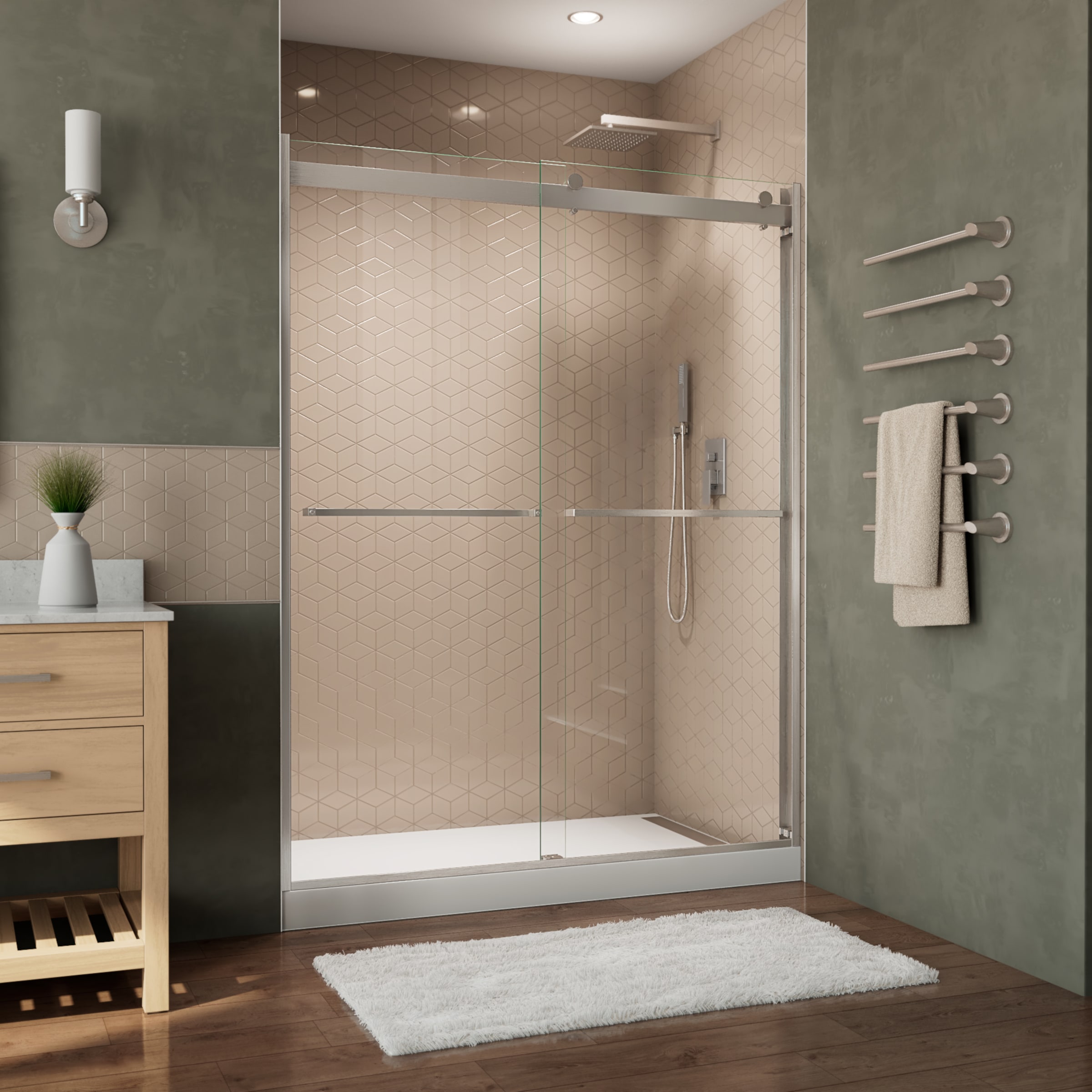 DreamLine Essence-H 56 - 60 inch W x 76 inch H Semi-Frameless