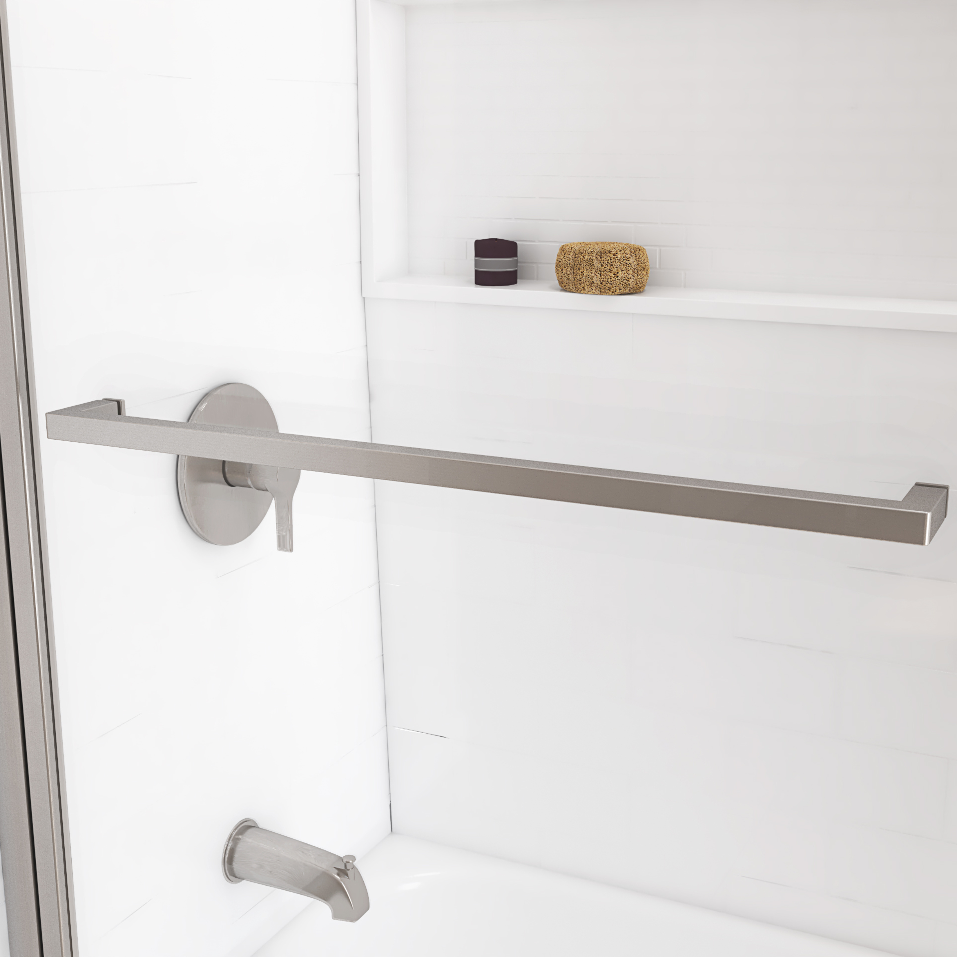 Maui 34 inch W x 58 inch H Frameless Swing Tub Door