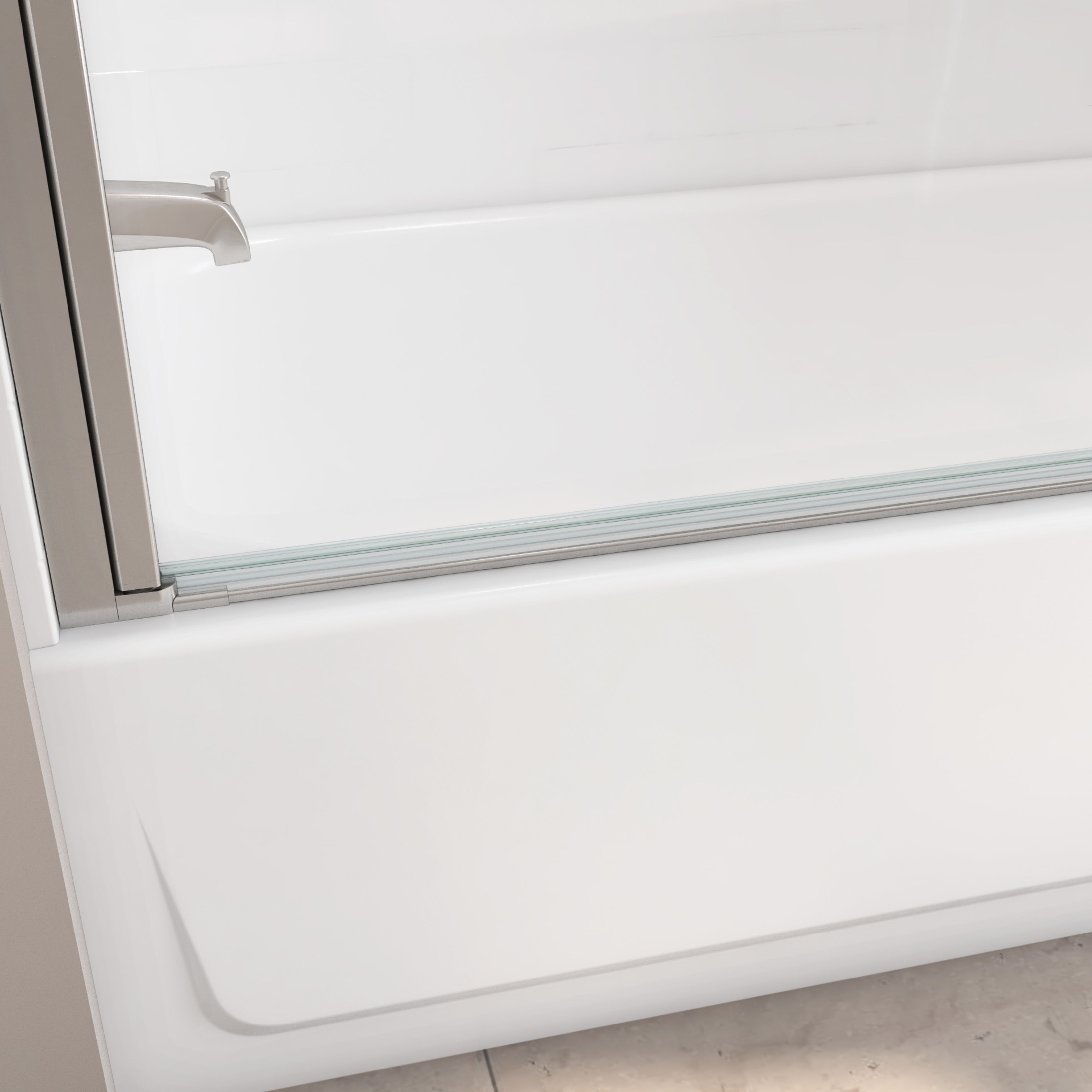 Maui 34 inch W x 58 inch H Frameless Swing Tub Door