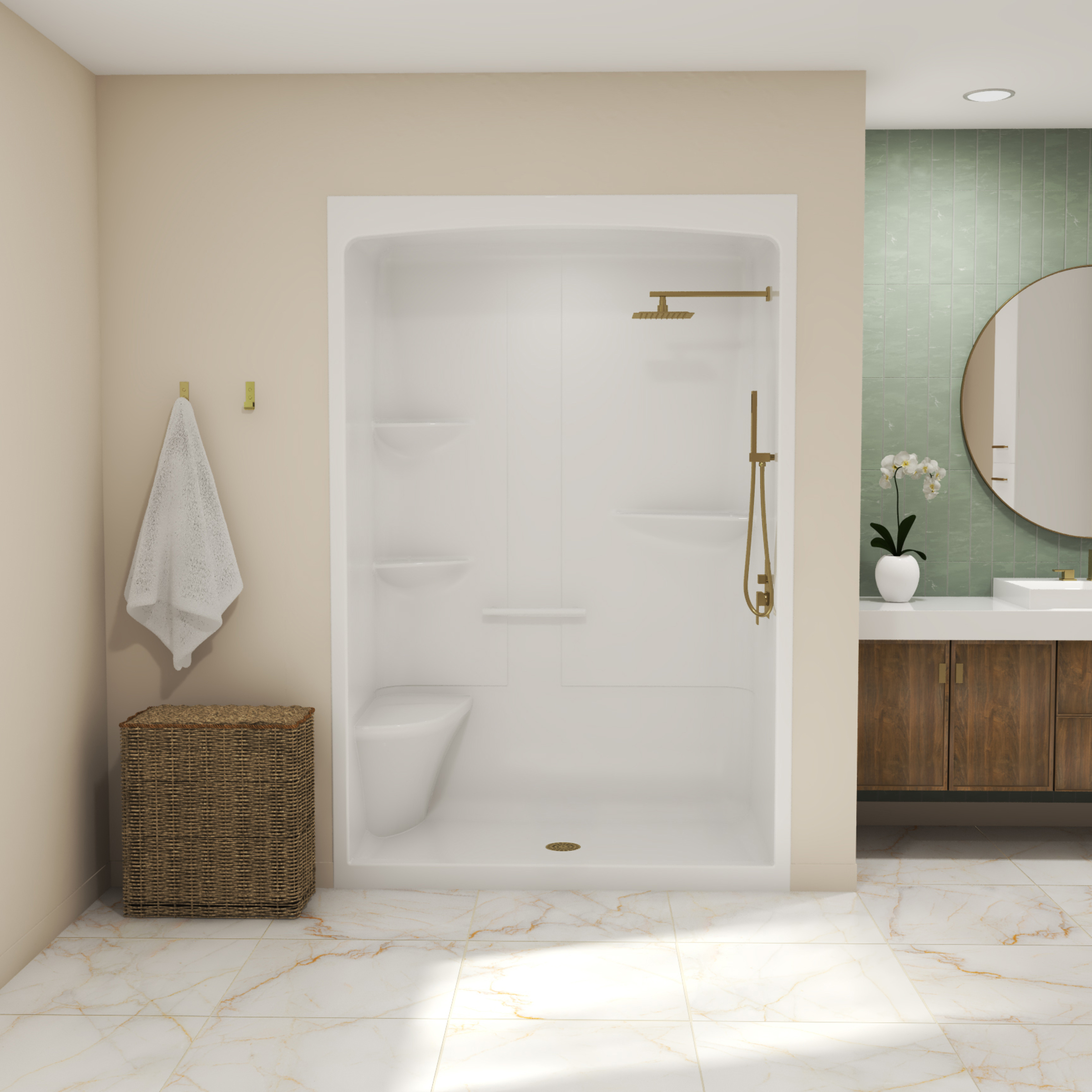 Incognito 74 51-54 x 74 in. 8mm Bypass Shower Door for Alcove