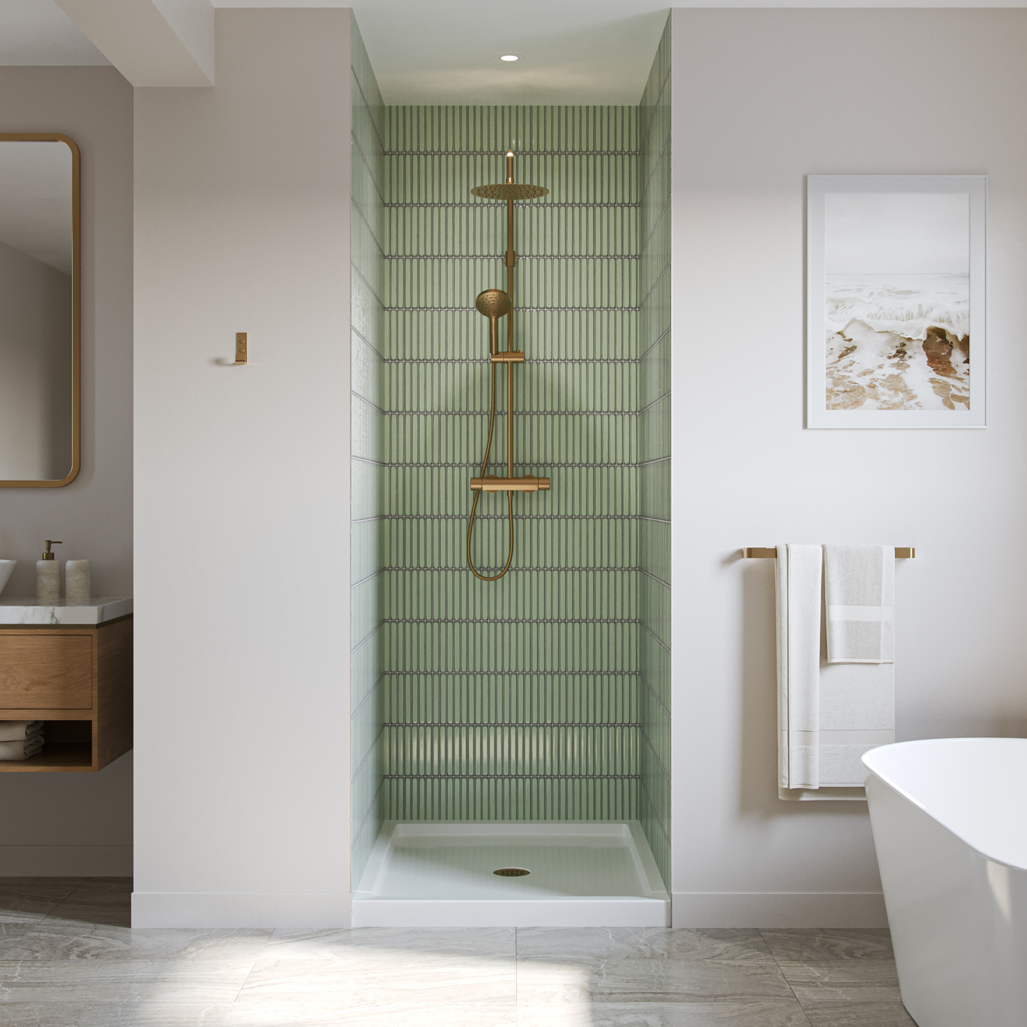 AQUATIC-SB3642P-PROLINE-SHOWER-BASE-DECOR