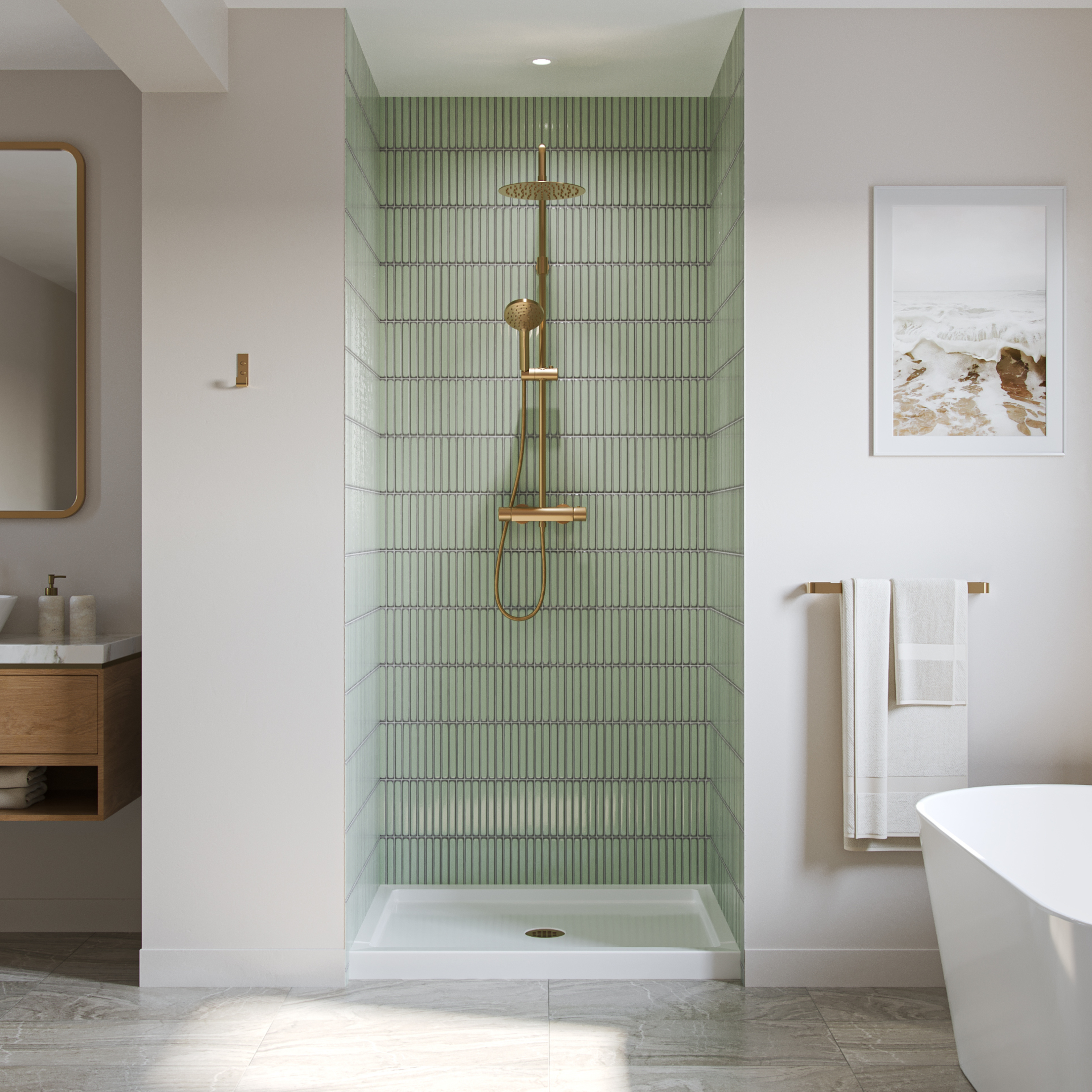 AQUATIC-SB4232P-PROLINE-SHOWER-BASE-DECOR