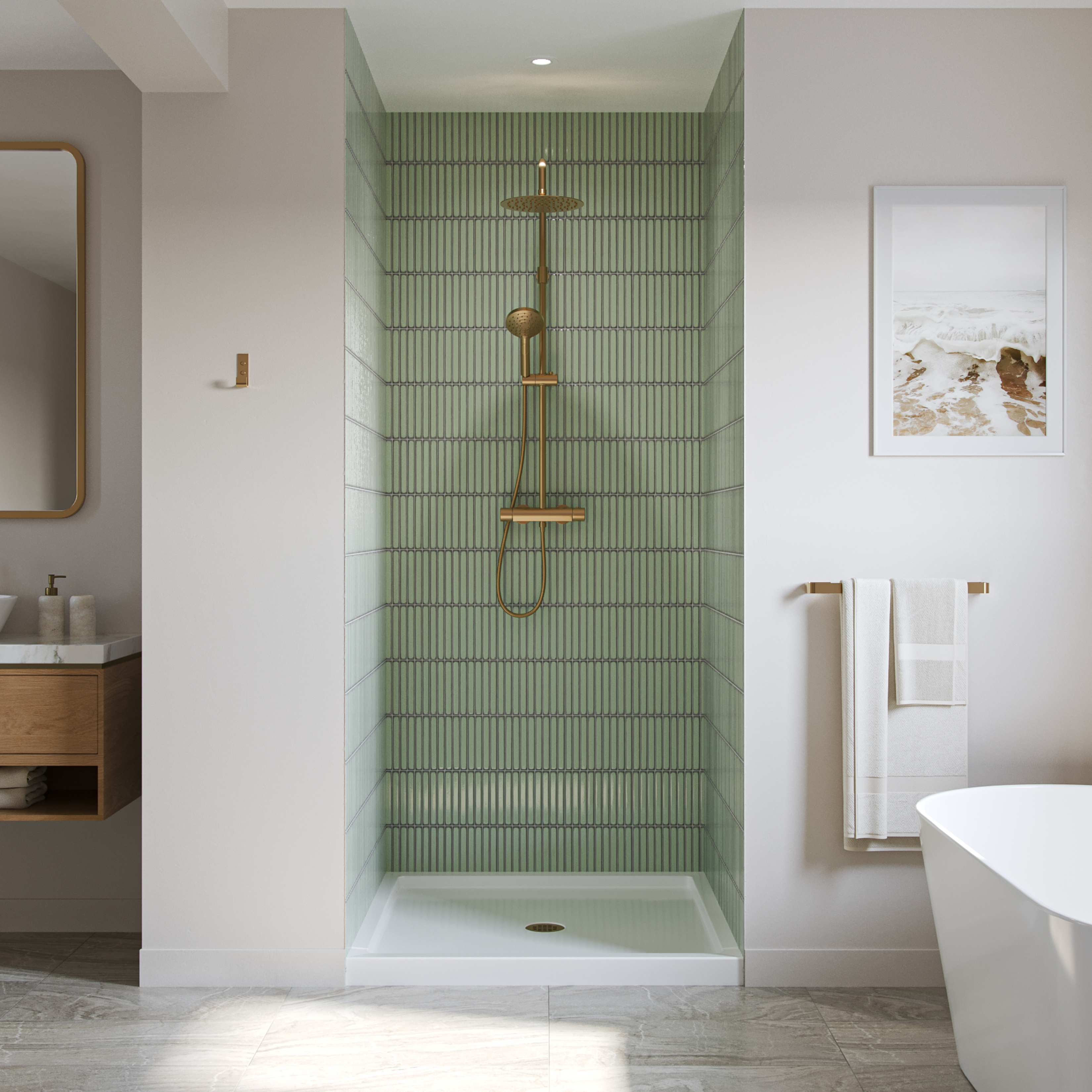 AQUATIC-SB4242P-PROLINE-SHOWER-BASE-DECOR