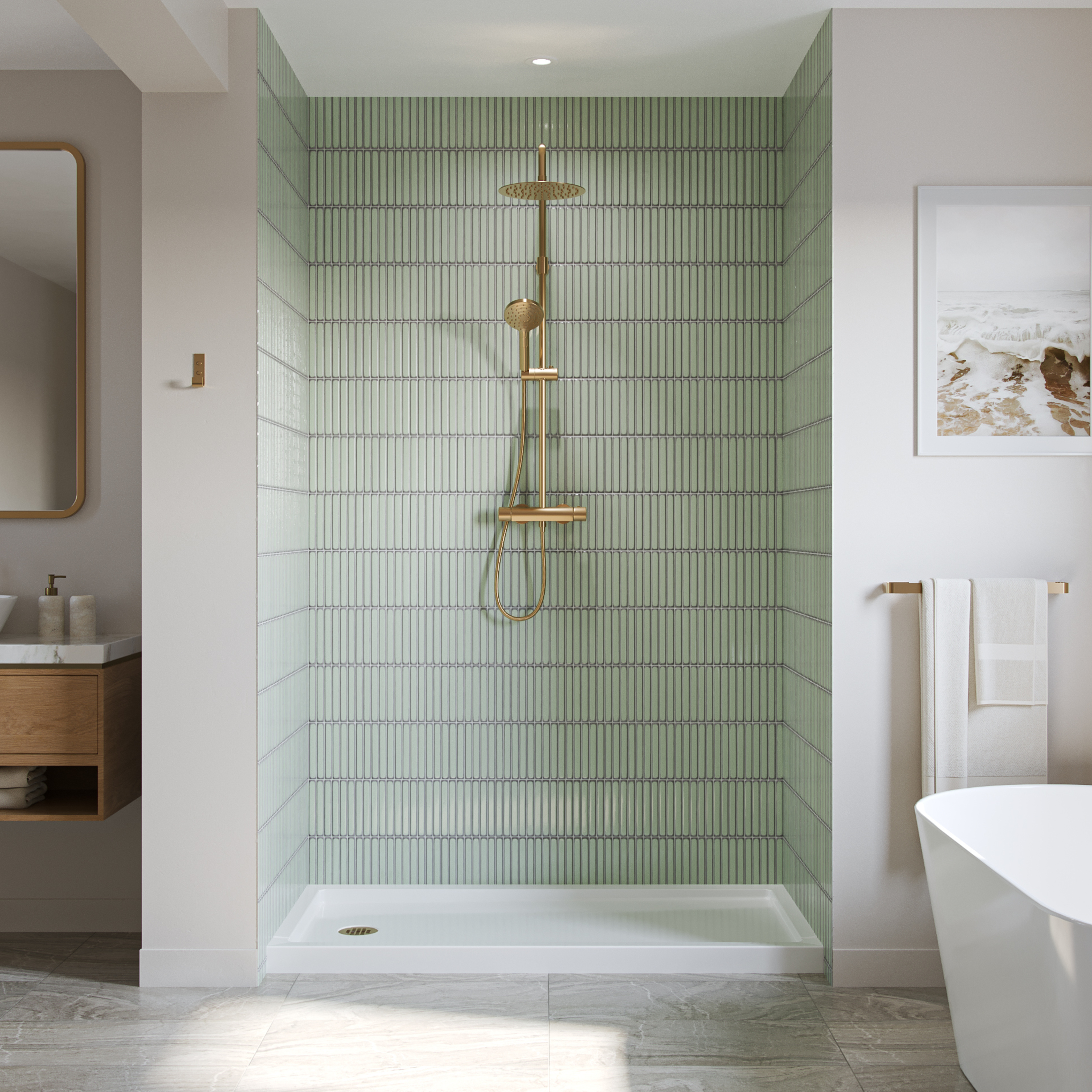 AQUATIC-SB6030PL-PROLINE-SHOWER-BASE-DECOR