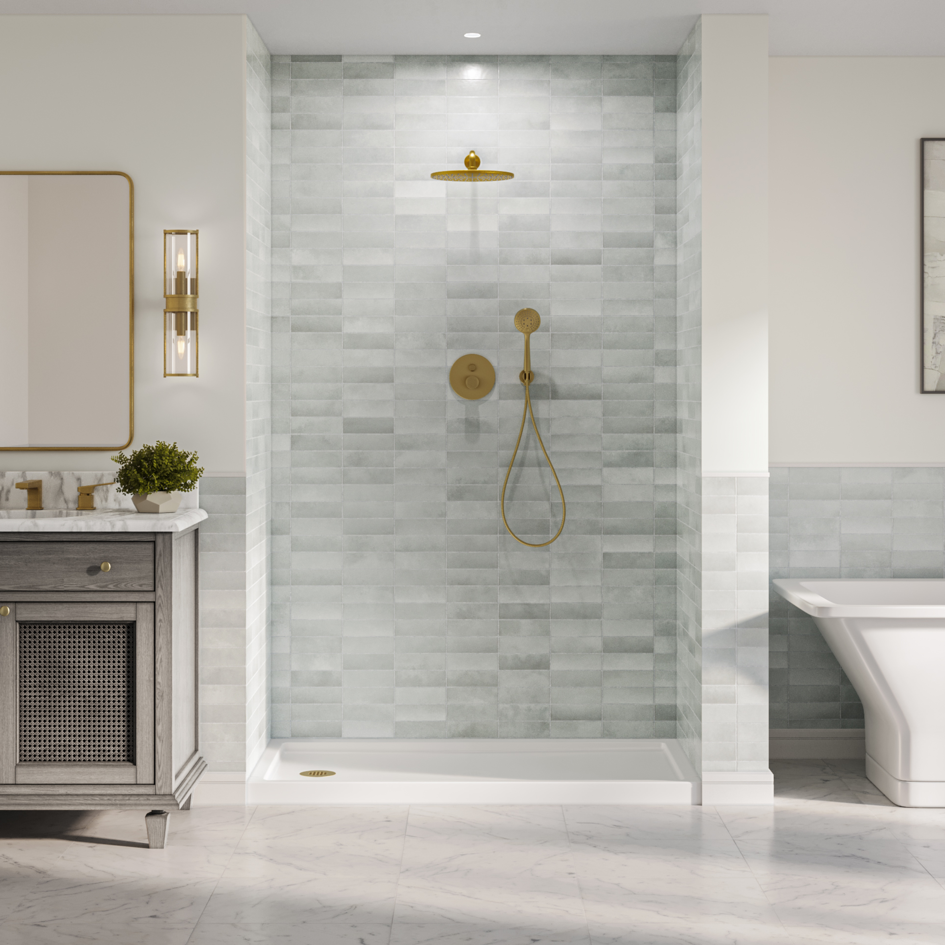 HAMILTON-SB6034PL-PROLINE-SHOWER-BASE-DECOR