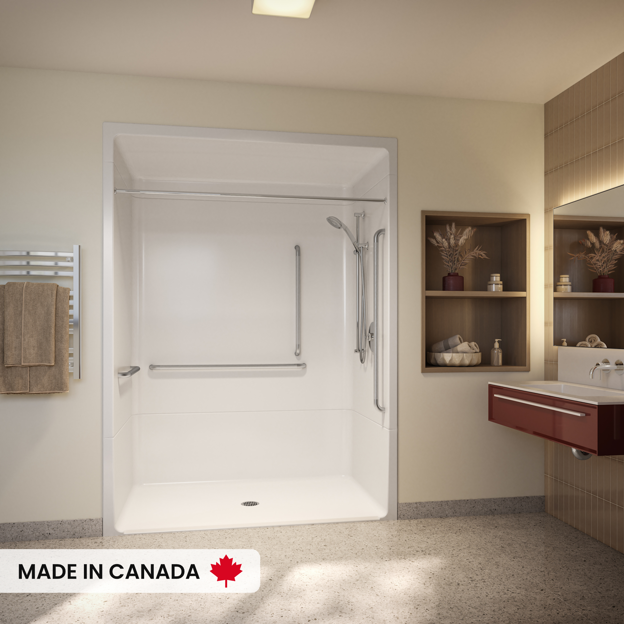 MAAX-OUTLOOK-SHOWER-BFS6036A-1PC-CSA-WHT-DECO