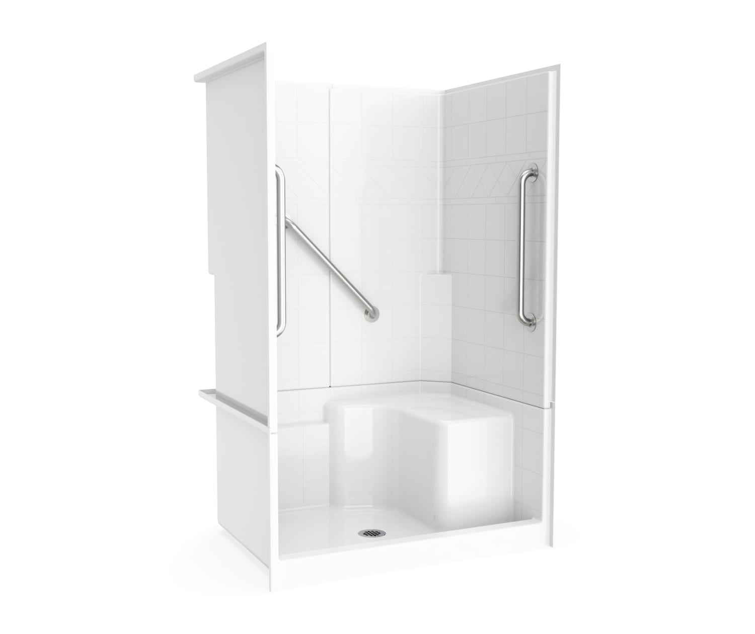 3 piece shower stall with seat sale