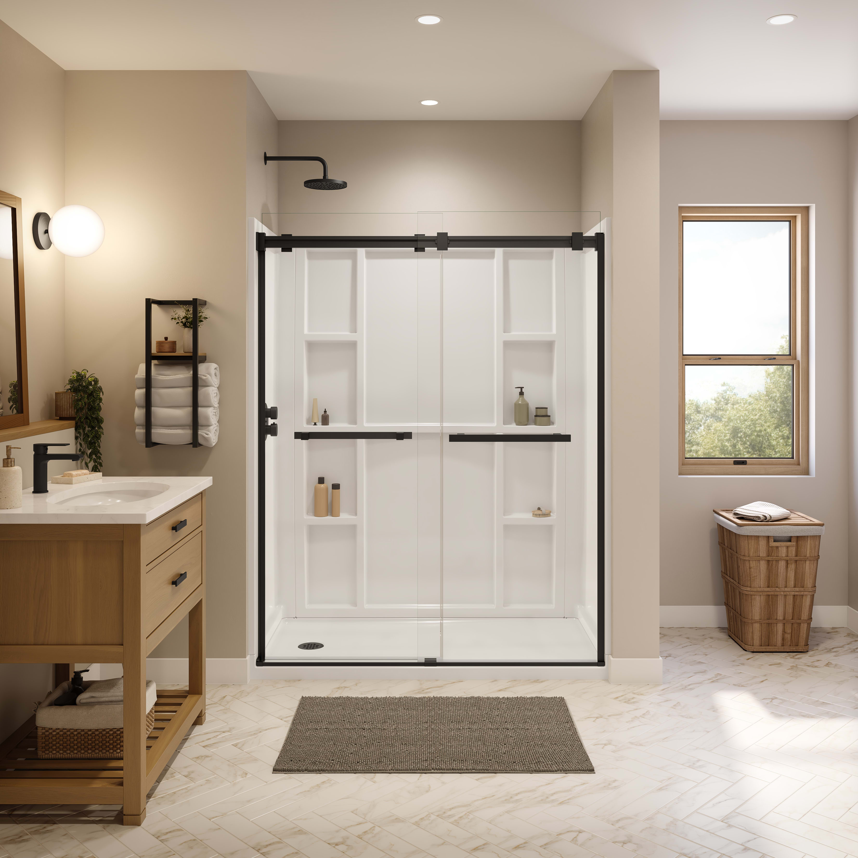 Aura 55-59 x 71 in. 8 mm Bypass Shower Door for Alcove