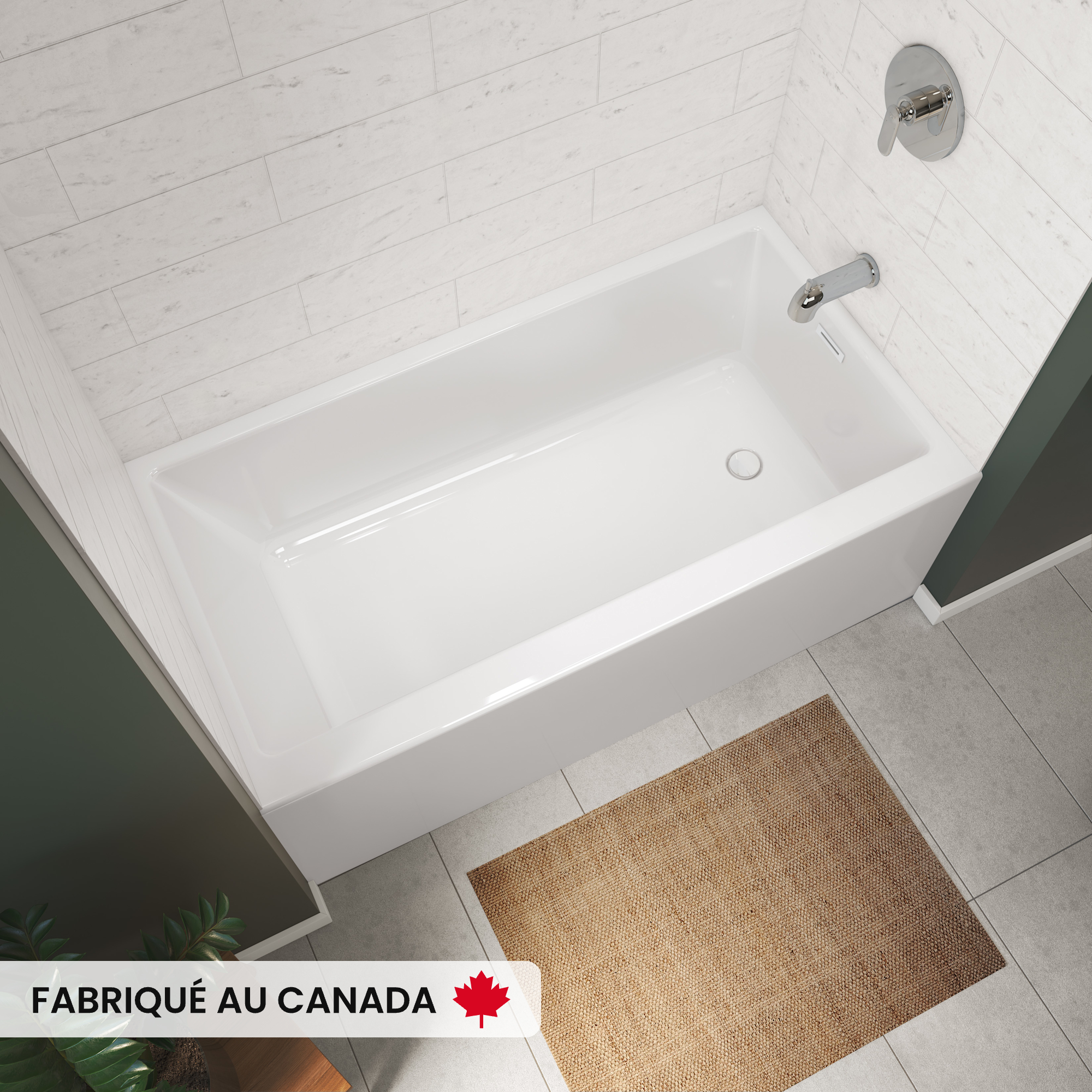 RUBIX-6030-WHITE-LINEAR-DECO-WHITE-DRAIN
