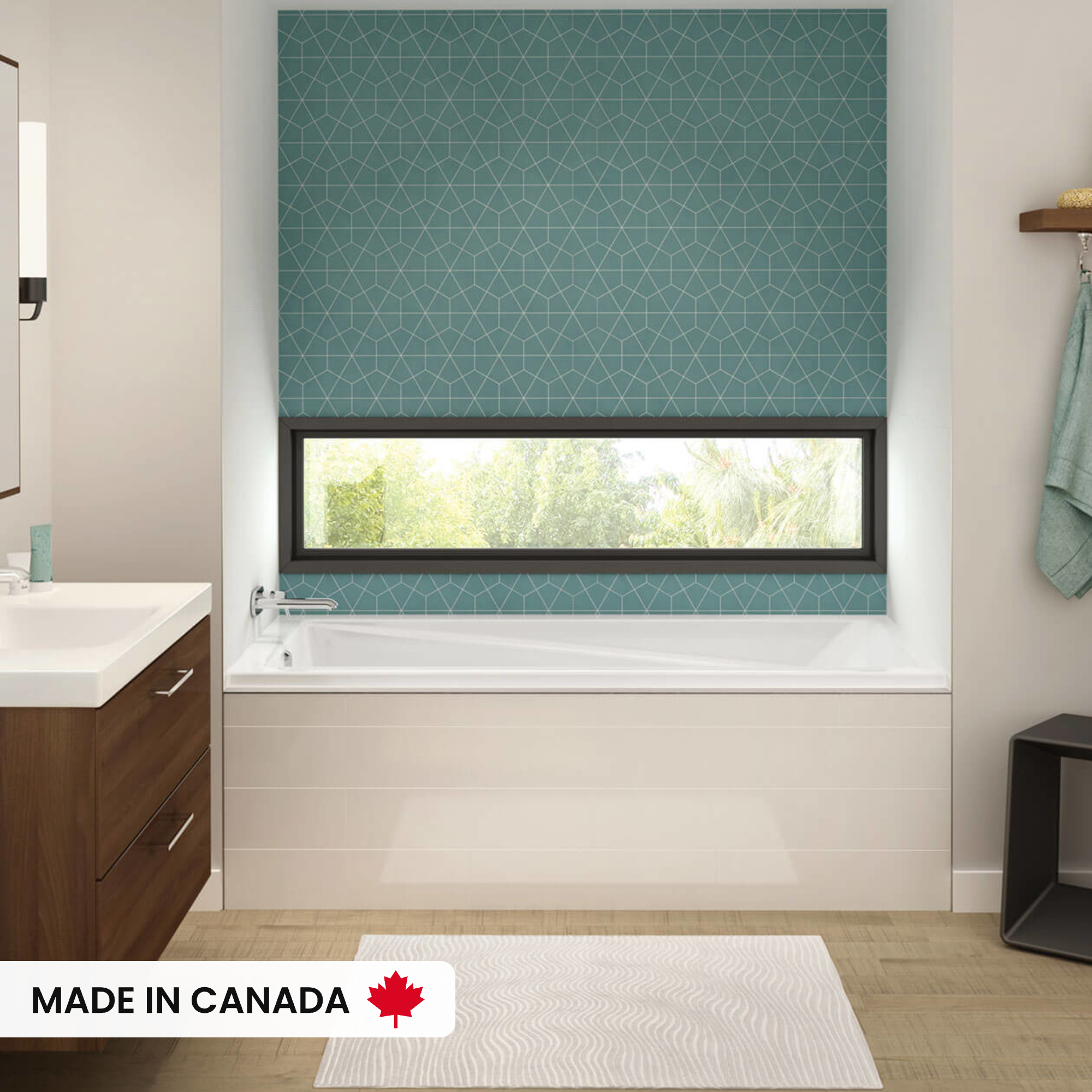 Exhibit 7232 IF Acrylic Alcove Left-Hand Drain Bathtub in White