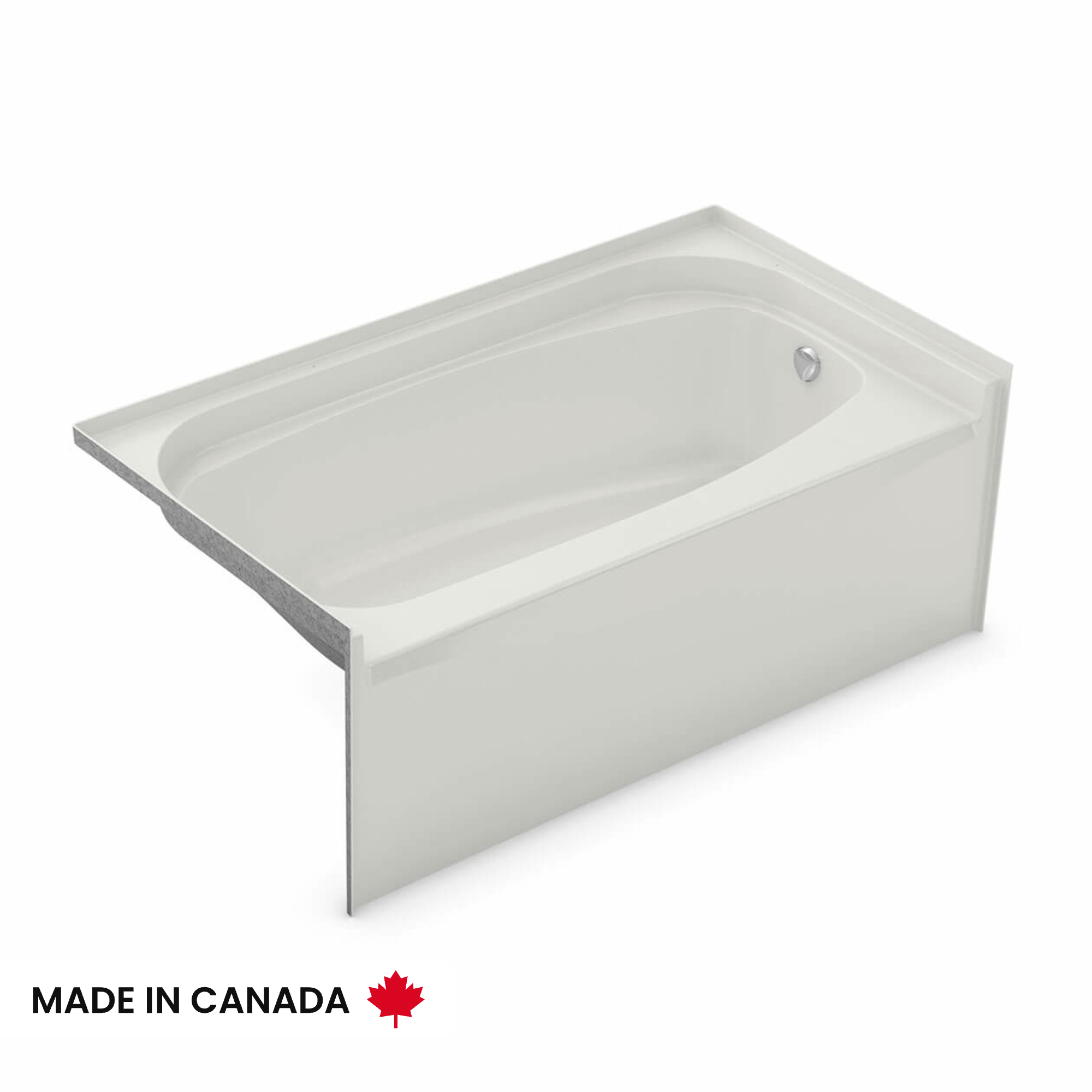 Essence TO-6032 AFR AcrylX Alcove Left-Hand Drain Bathtub in