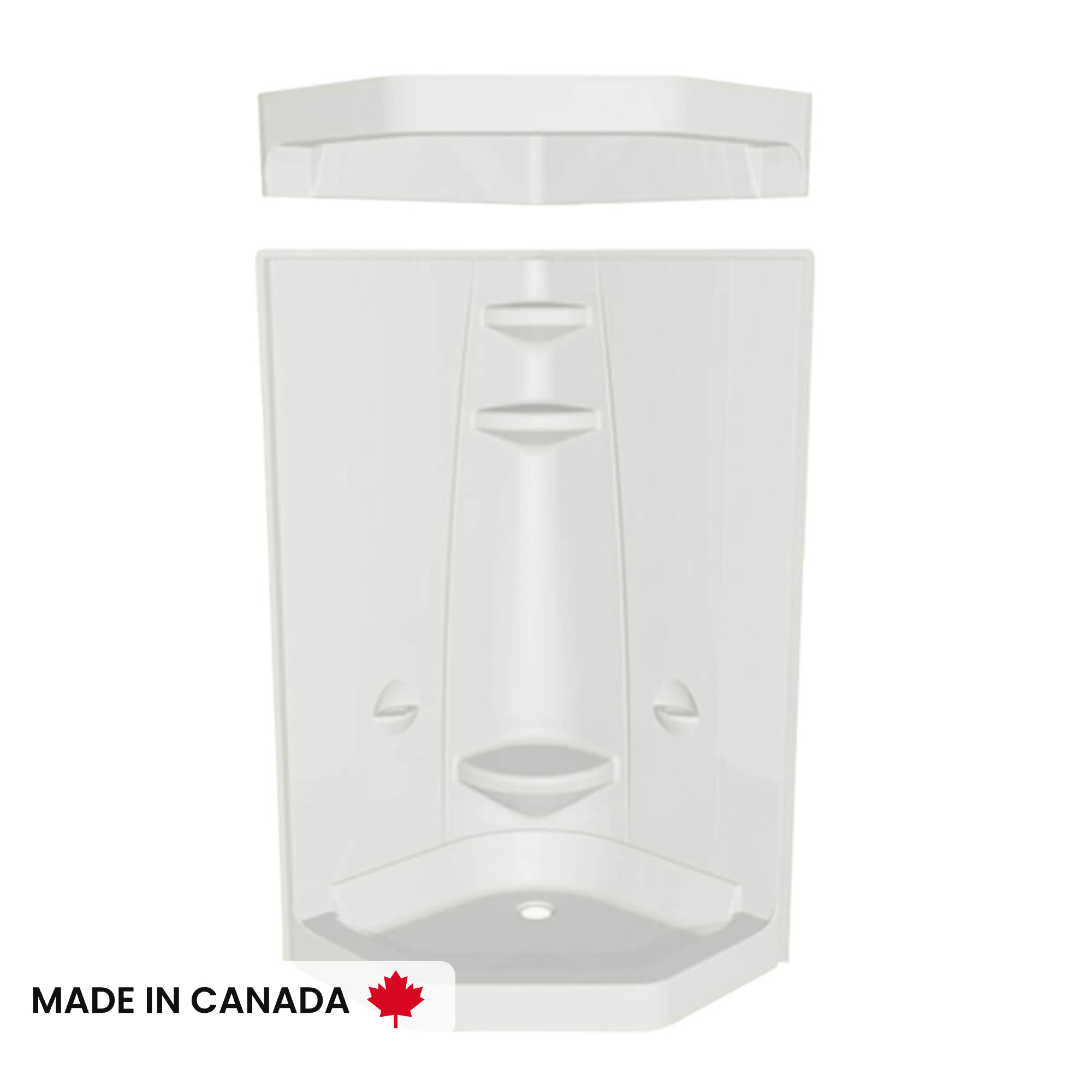 Freestyle 40 Neo-Angle 40 x 40 Acrylic Corner Center Drain